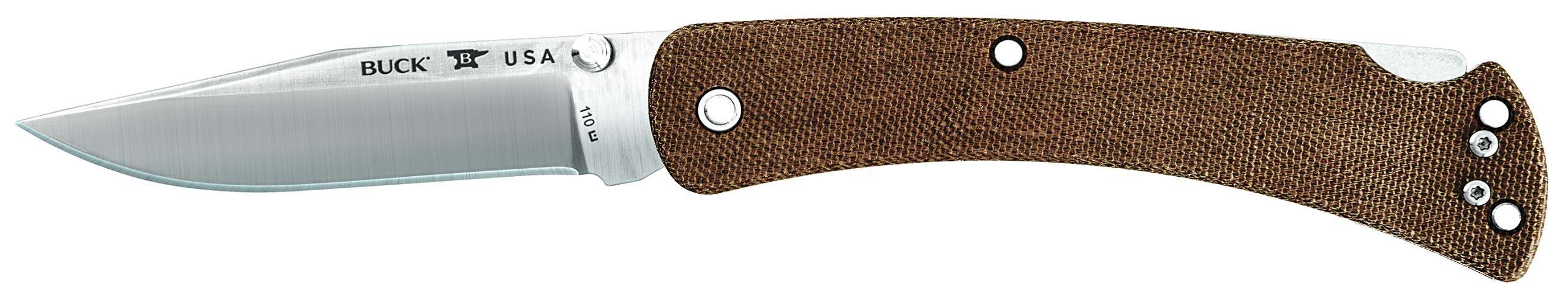 Buck Knives 110 Slim Pro Lockback Pocket Knife with Thumb Studs and Removable/Reversible Deep Carry Pocket Clip, 3-3/4" S30V Blade 2