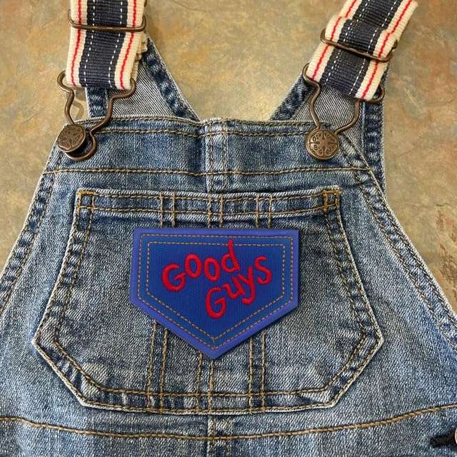 Costume for Kids Stripe Shirt & Good Guys Patch Set Baby Boys Girls T-Shirts Cosplay Halloween Party Favors Gifts 5