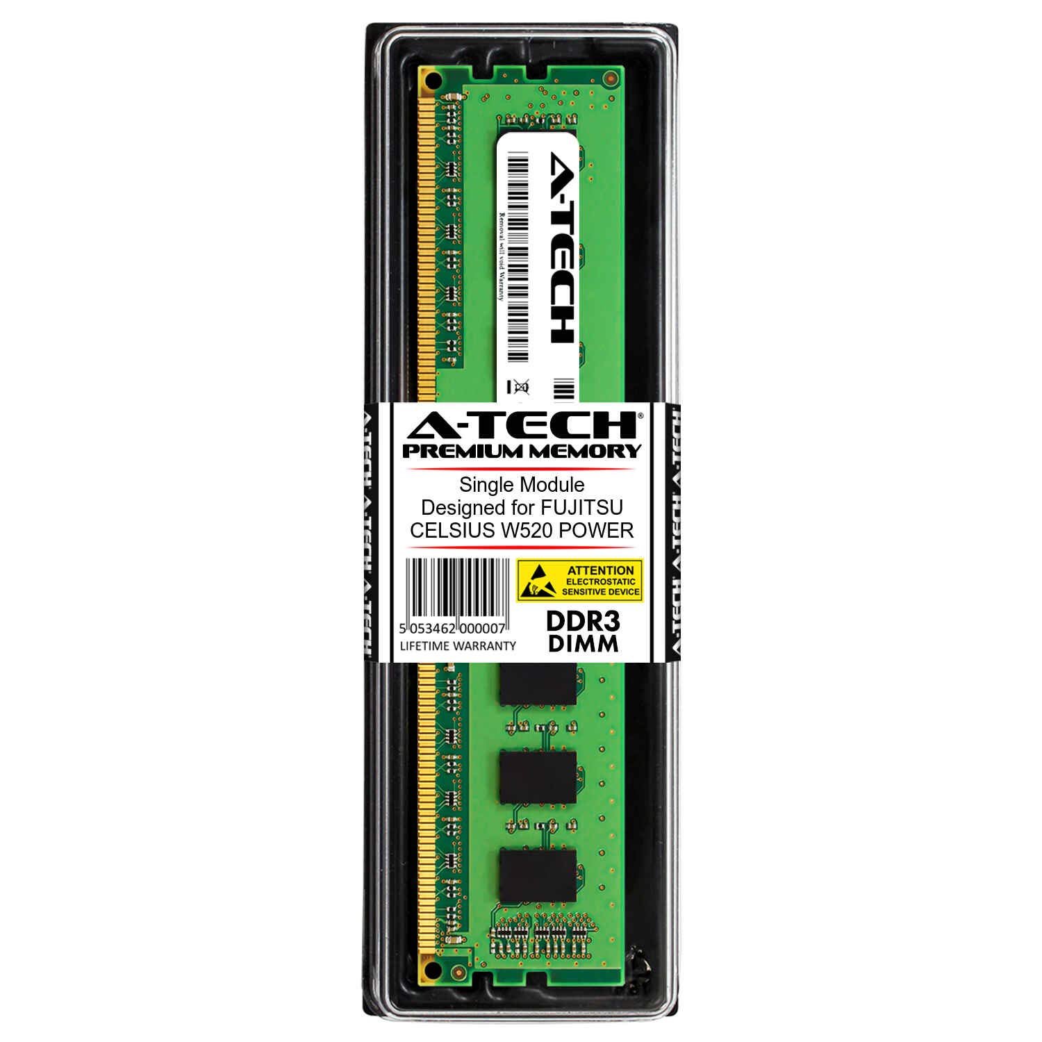A-Tech 8GB RAM for FUJITSU Celsius W520 Power | DDR3 1600 DIMM PC3-12800 1.5V 240-Pin Memory Upgrade Module