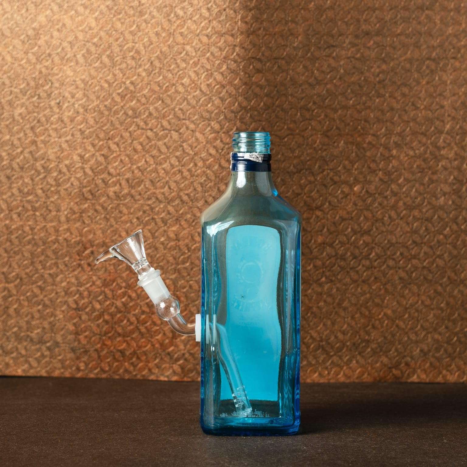 Smoke Station Bombay Blues Bong Pot 800 Gram (Clear Blue) 11 inch Glass With 2 Pcs Shooter 3