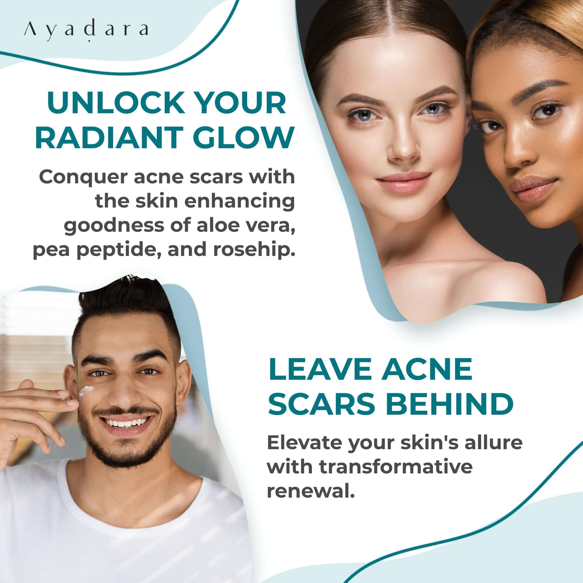 AYADARA Acne Scar Healing Cream, 2 fl oz, Acne Treatment for Face, Stretch Marks, Body Scars, Acne Scar Removal Cream for Body, Acne Remover for Cuts and Burns, For All Skin Types, 200+ Uses 4