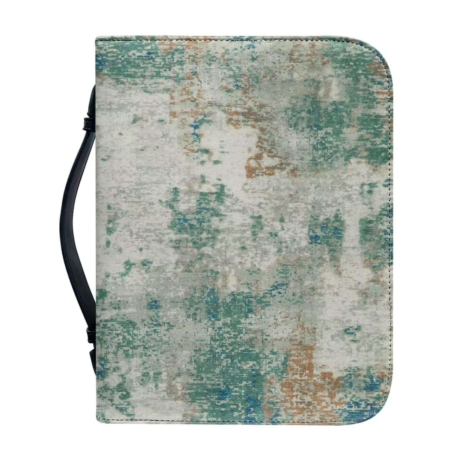 WUYOJUXA Retro Style Bible Book Cover for Women Men Portable Protective Bag for Bible Study Supplies Accessories Carrying Book Case Church Bag with Durable Handle Christian Gifts for Women-size：L 1