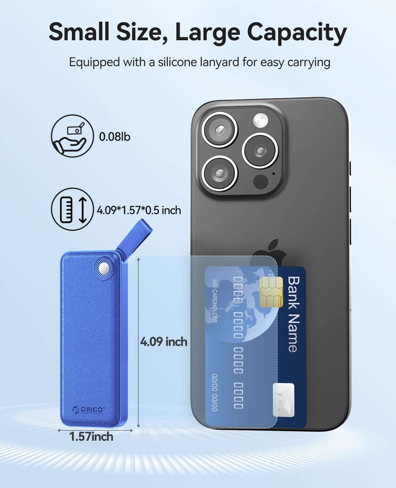 ORICO 512GB External SSD, Up to 1050MB/s, Compact with 2 in 1 USB C & A Cable, External Solid State Drives, Reliable Storage for USB C Smartphone, Tablet, PC - B10PRO 5