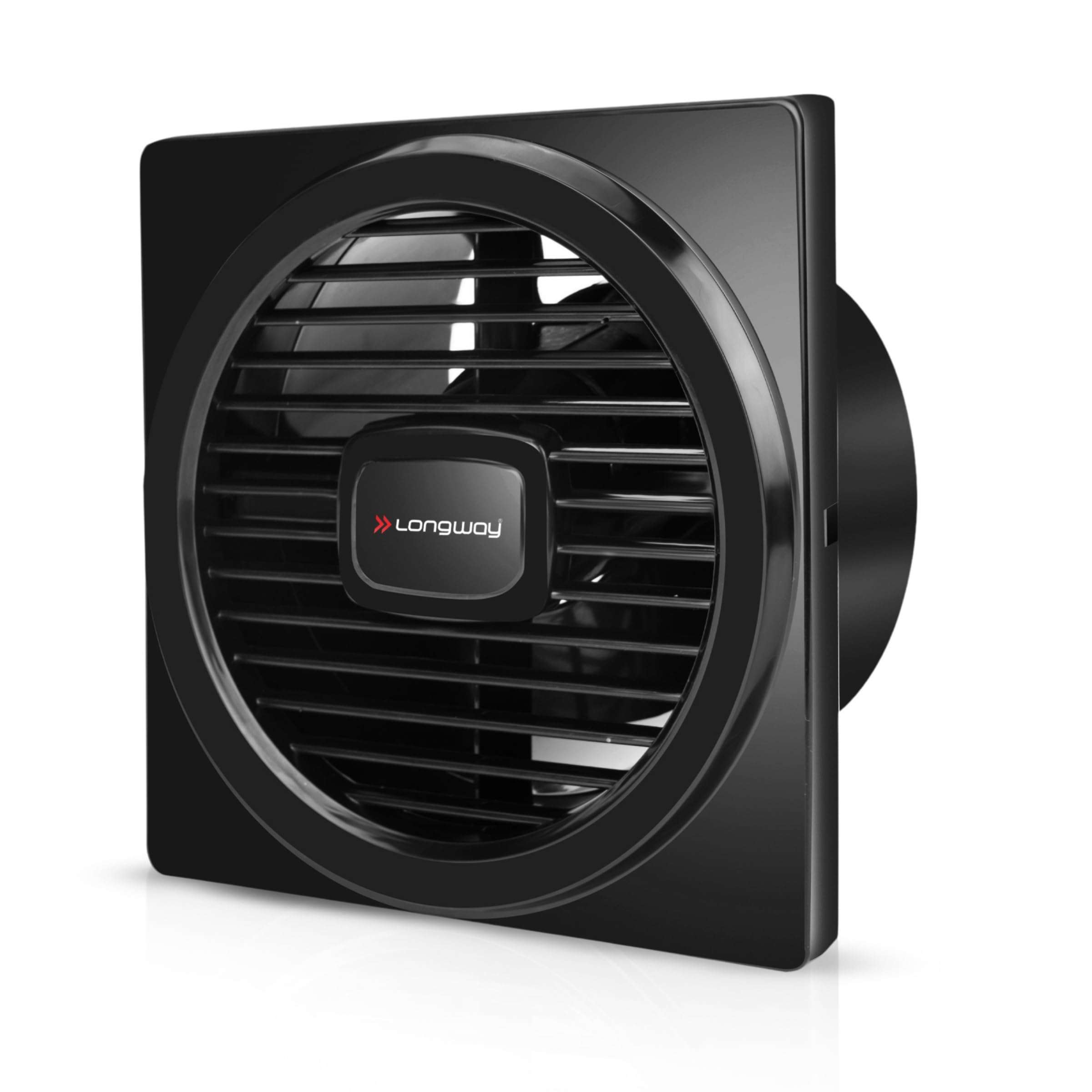 LONGWAY Gusto 6 Inch 150 mm Energy Efficient Exhaust Fan | High Speed Powerful Motor | Noiseless Operation & Easy to Clean | Suitable for Bathroom, Kitchen, Office | 2 Years Warranty (Black) 1