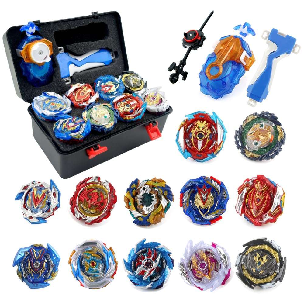 Cxdhzlx Bey Battling Blades Spinning Tops, Battle Gyro Top Set, Burst Battling Set, Launchers Grip Starter, Battling Top Burst Blade Toy Great Birthday Gift Present for Children Kids Boys Ages 6 8 10+