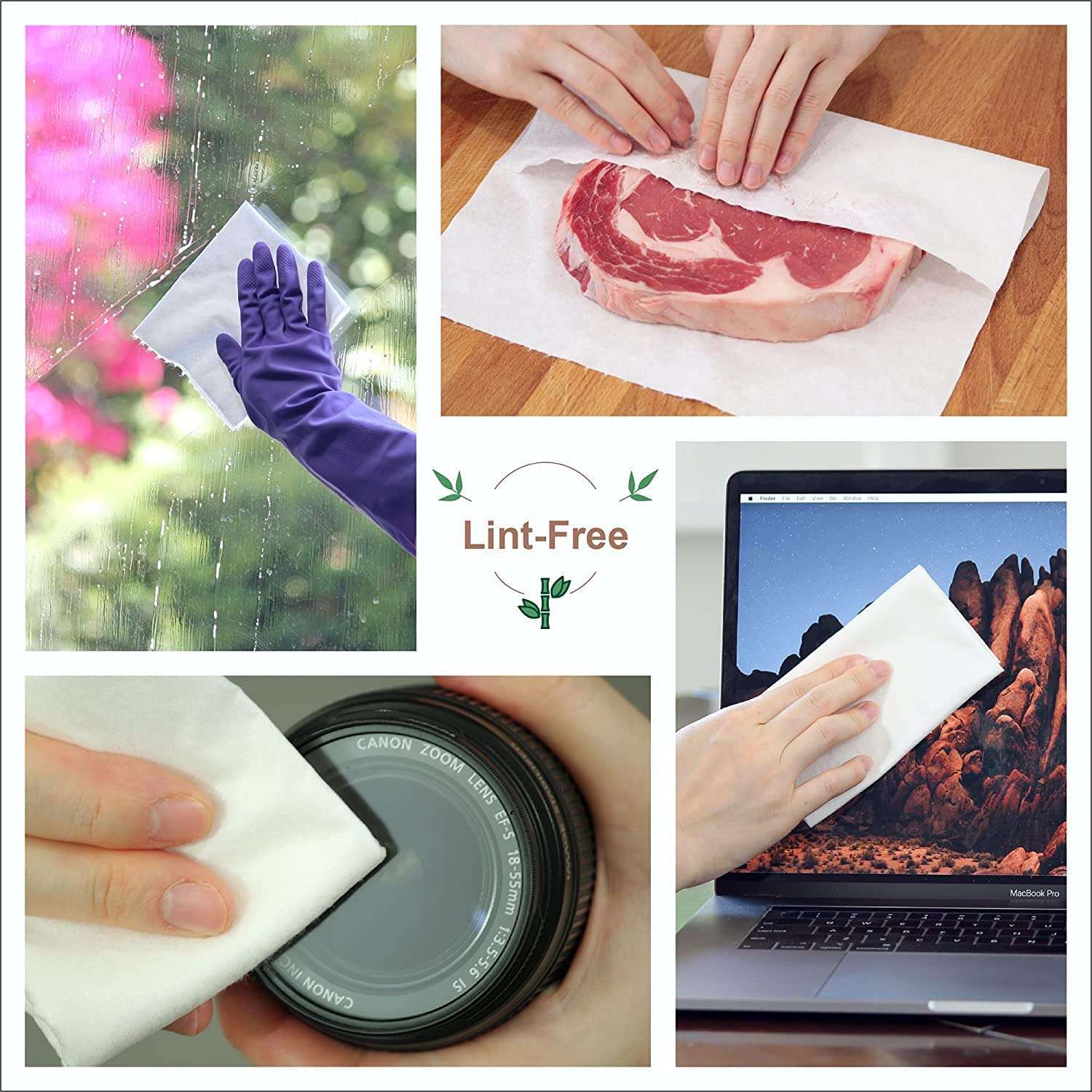 Sizi Kitchen Towel Roll Reusable Washable for Multipurpose Super Absorbent, Dish Towels, Soft Touch Handy Wipes, Alternative - Eco Friendly (Packof1,Zig Zag Blue) 5