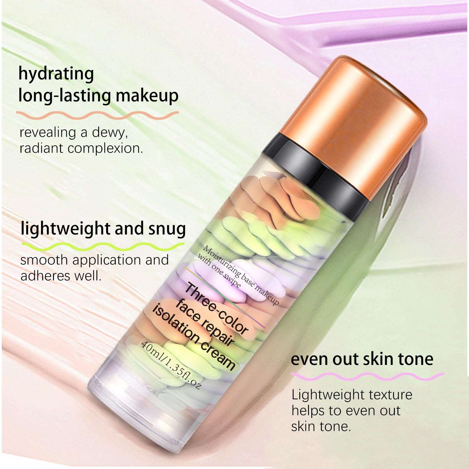 Primer For Face Before Makeup With Spf 50 Sunscreen Isolation Cream, One Step Color Corrector For Face, 3 In 1 Oil Controling & Moisturizing Primer Face Makeup, Radiance Skin,Refreshing,Non Greasy 3