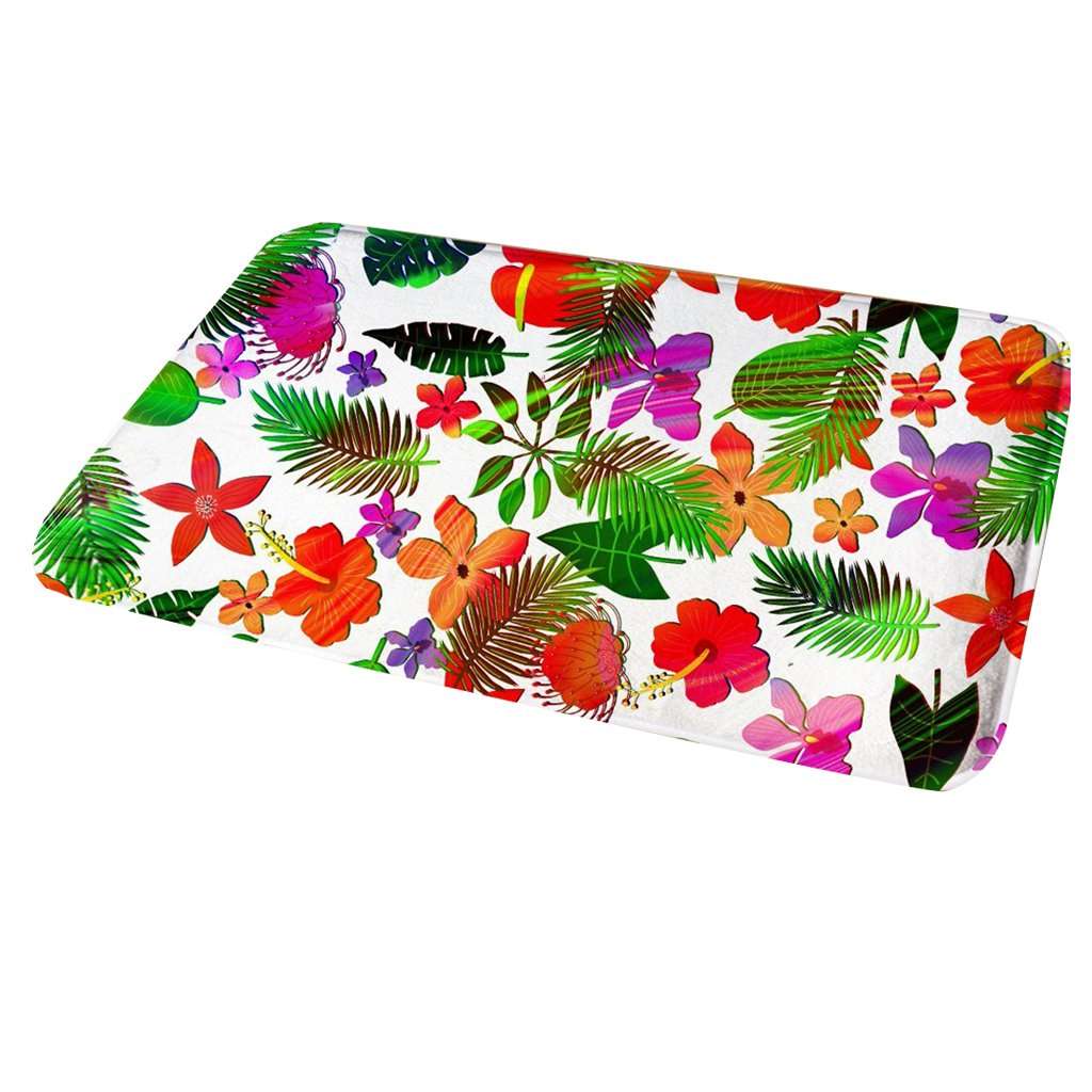 Elegant Essence Kitchen Floor Mat Comfort Anti Slip Flannel Indoor Bahroom Rug Flower 2 5