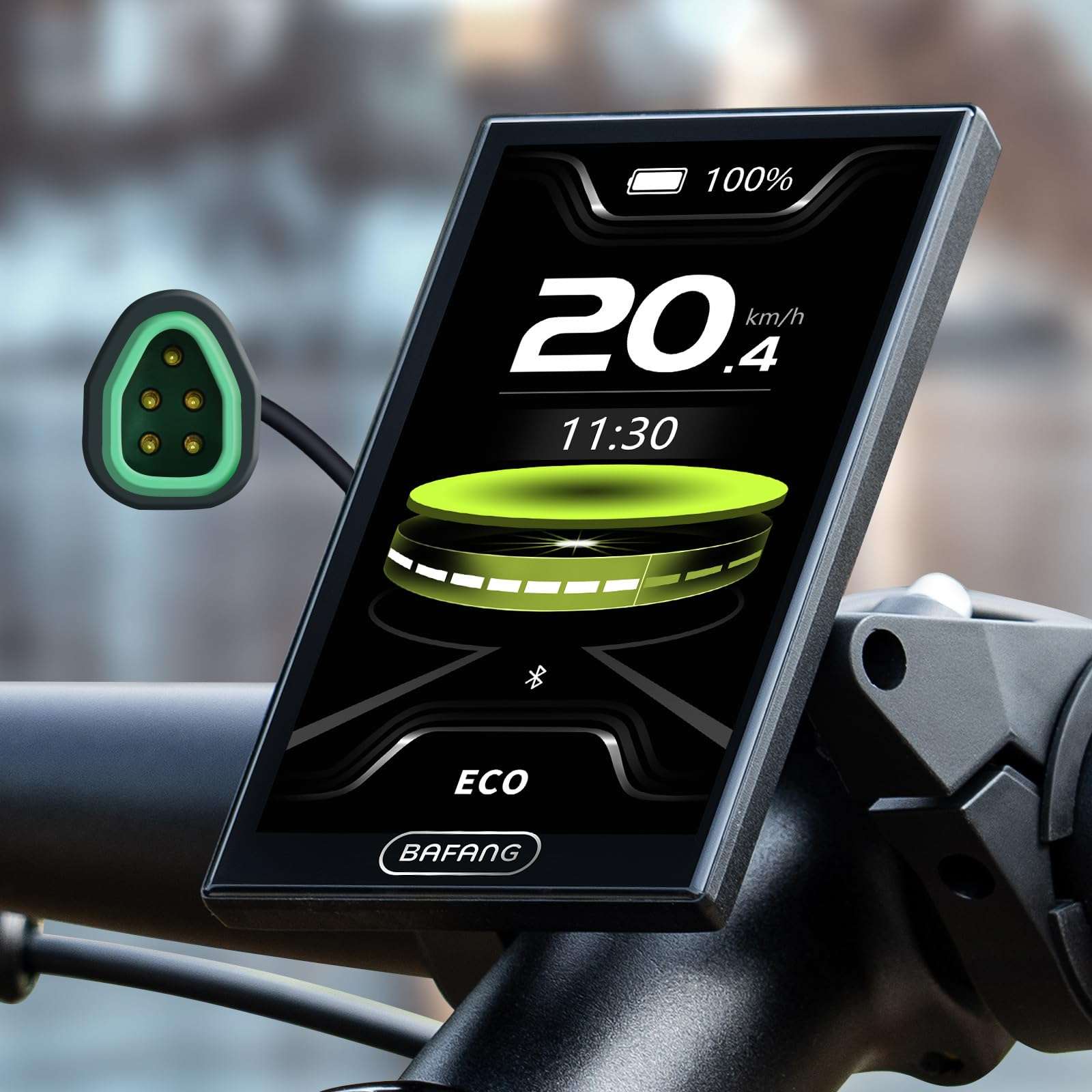 Bafang Display C010 for M400, M500 Mid Motor 0-6 Pedal Assist Levels eBike Computer Display with Automatic Backlight CAN Protocol