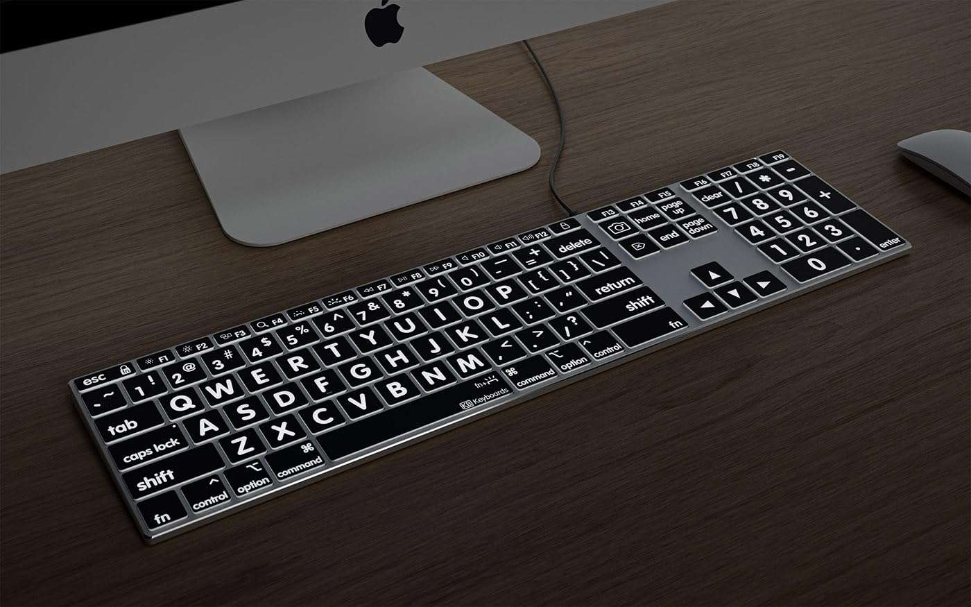 KB Covers Large Print Backlit Pro Aluminum Keyboard - macOS - US | High-Contrast Key Labels | Typing Visibility | Low-Light Workspaces Accessory 6