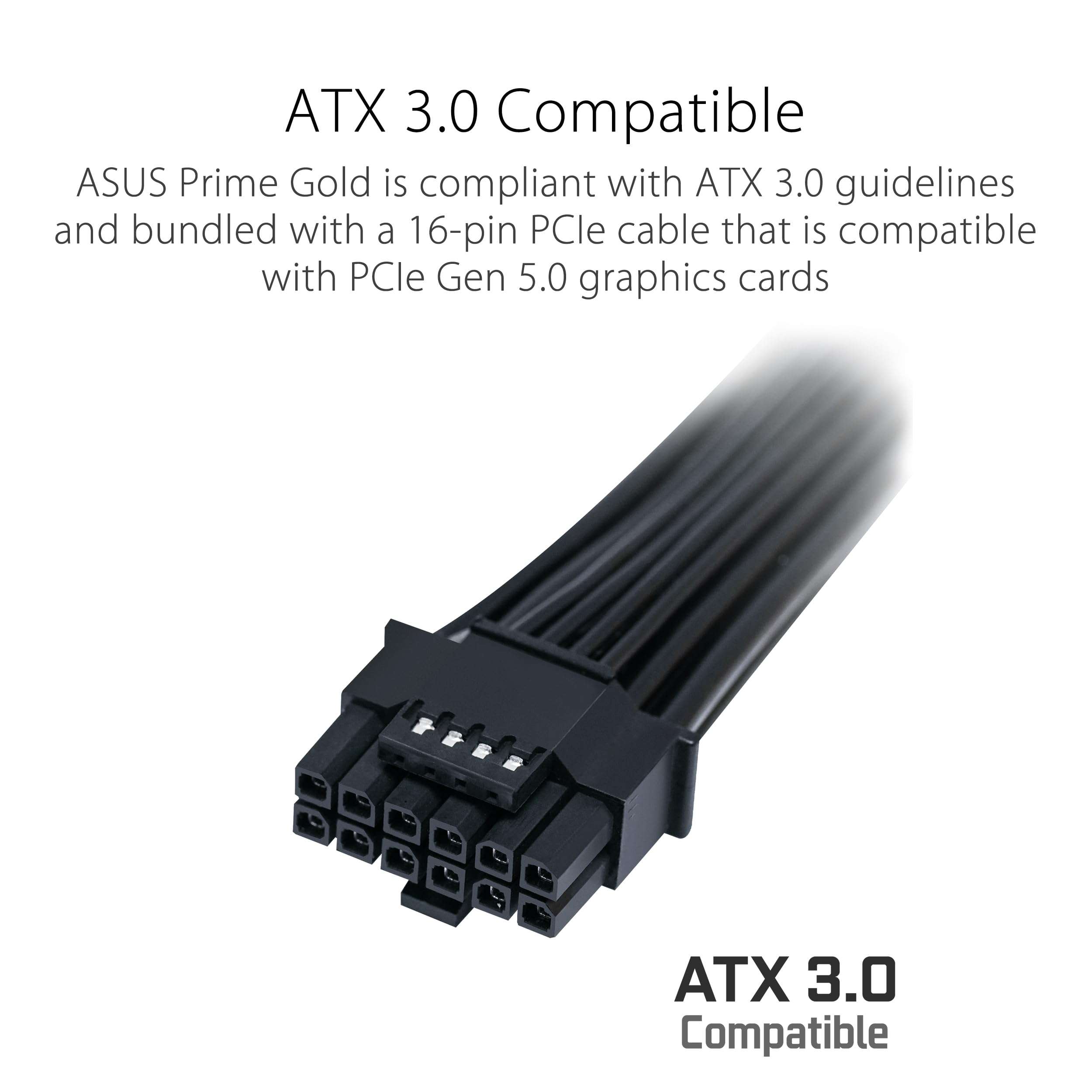 ASUS Prime 750W Gold (750 Watt, ATX 3.0 Compatible, Fully Modular Power Supply, 80+ Gold Certified, Dual Ball Bearings, Two Color Options in One, 8-Year Warranty) 5