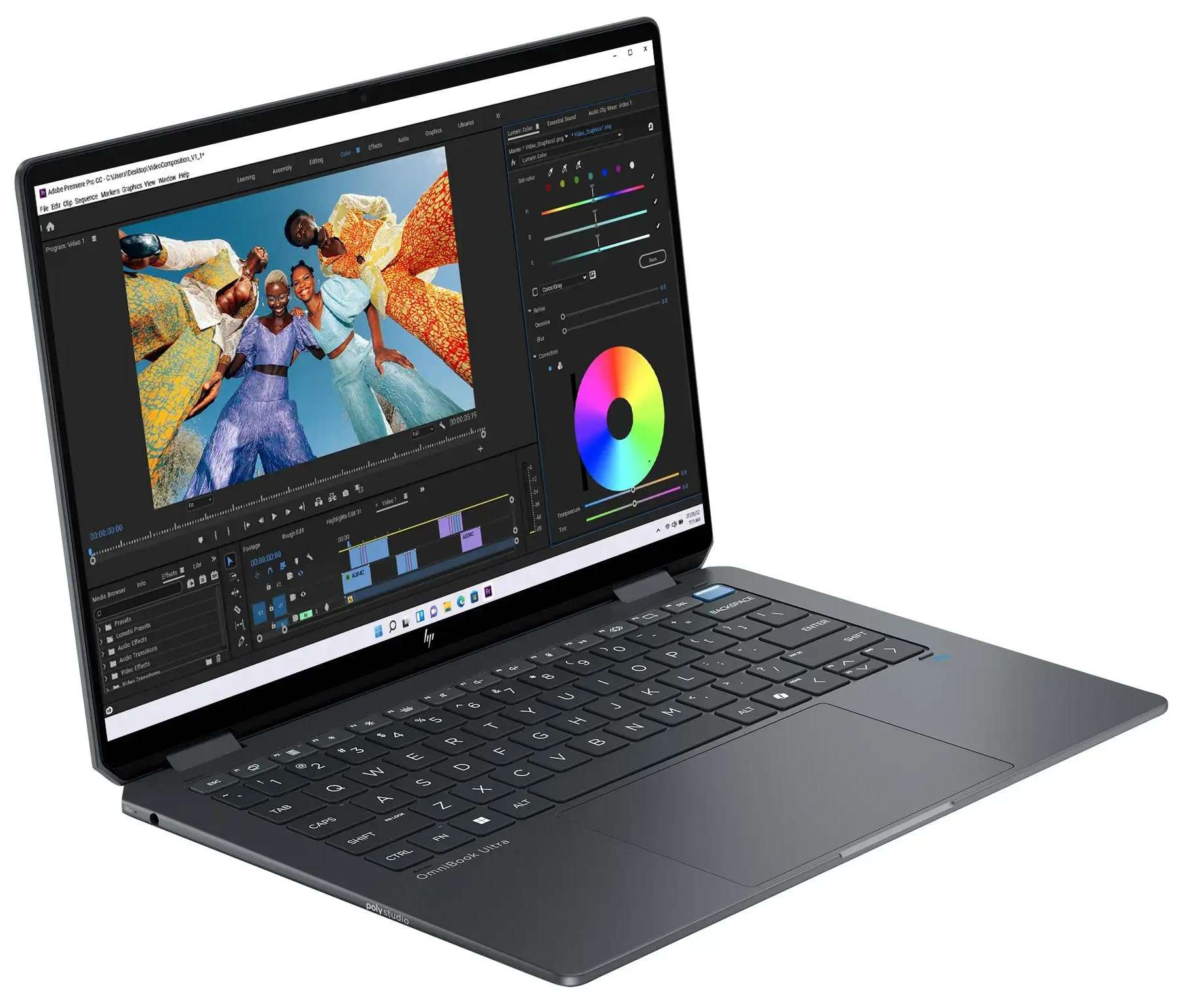 HP OmniBook Ultra Flip 2-in-1 Laptop 14.0" Touchscreen 2.8K Display (Intel Ultra 7-256V, 16GB LPDDR5, 2TB PCIe SSD, Backlit KB, Fingerprint, 2 Thunderbolt 4, Win 11 Pro) w/DKZ USB Port Expander 3