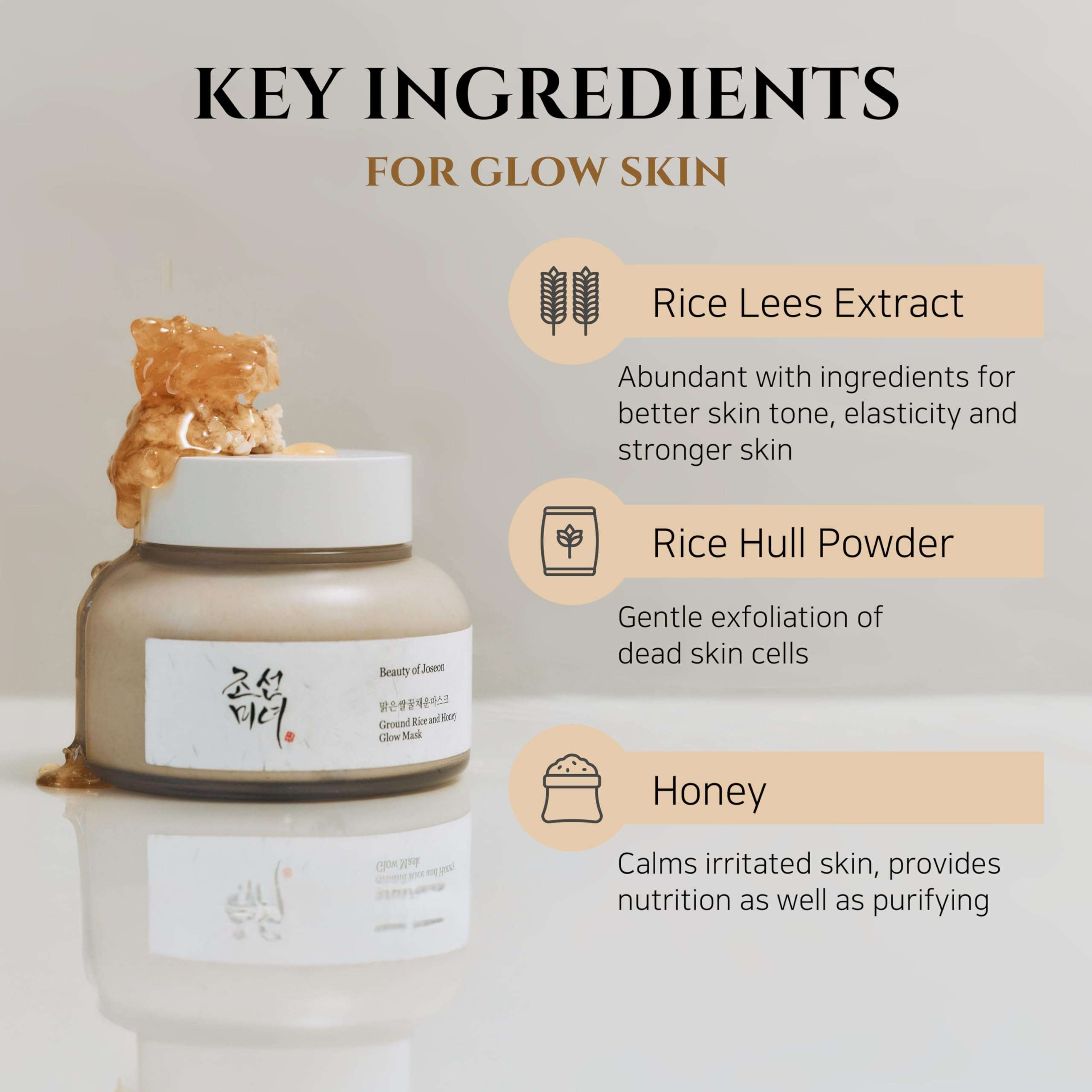 Beauty of Joseon Ground Rice and Honey Glow Mask Pore Sebum Care for Dry Sensitive Skin Korean Skin Care 150ml, 5.07 fl.oz 4