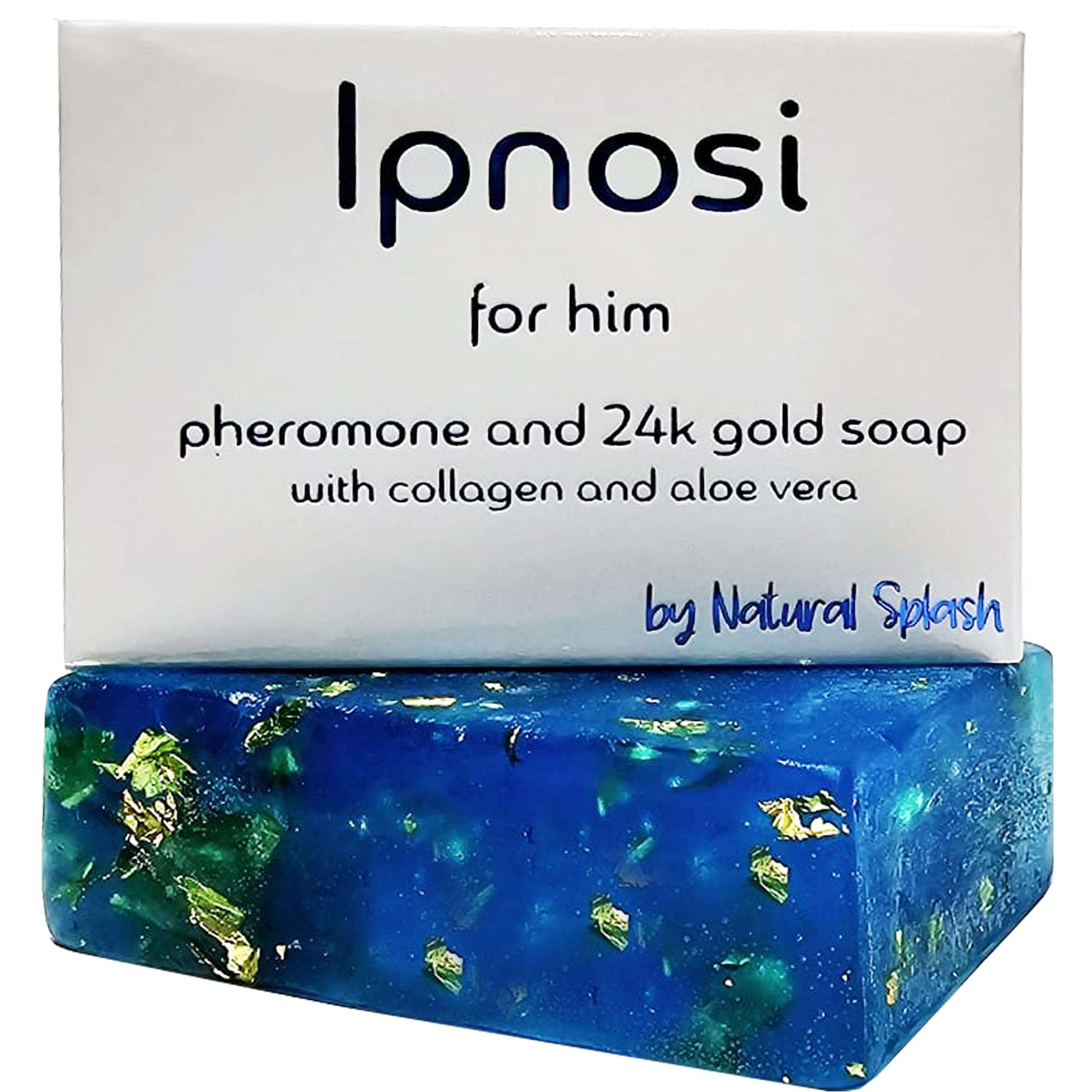 Ipnosi - Pheromone Infused Soap Bar For Him – 24K Gold Flakes – Collagen and Aloe Vera – Natural Fragrance - By Natural Splash - (Ipnosi Men). 1