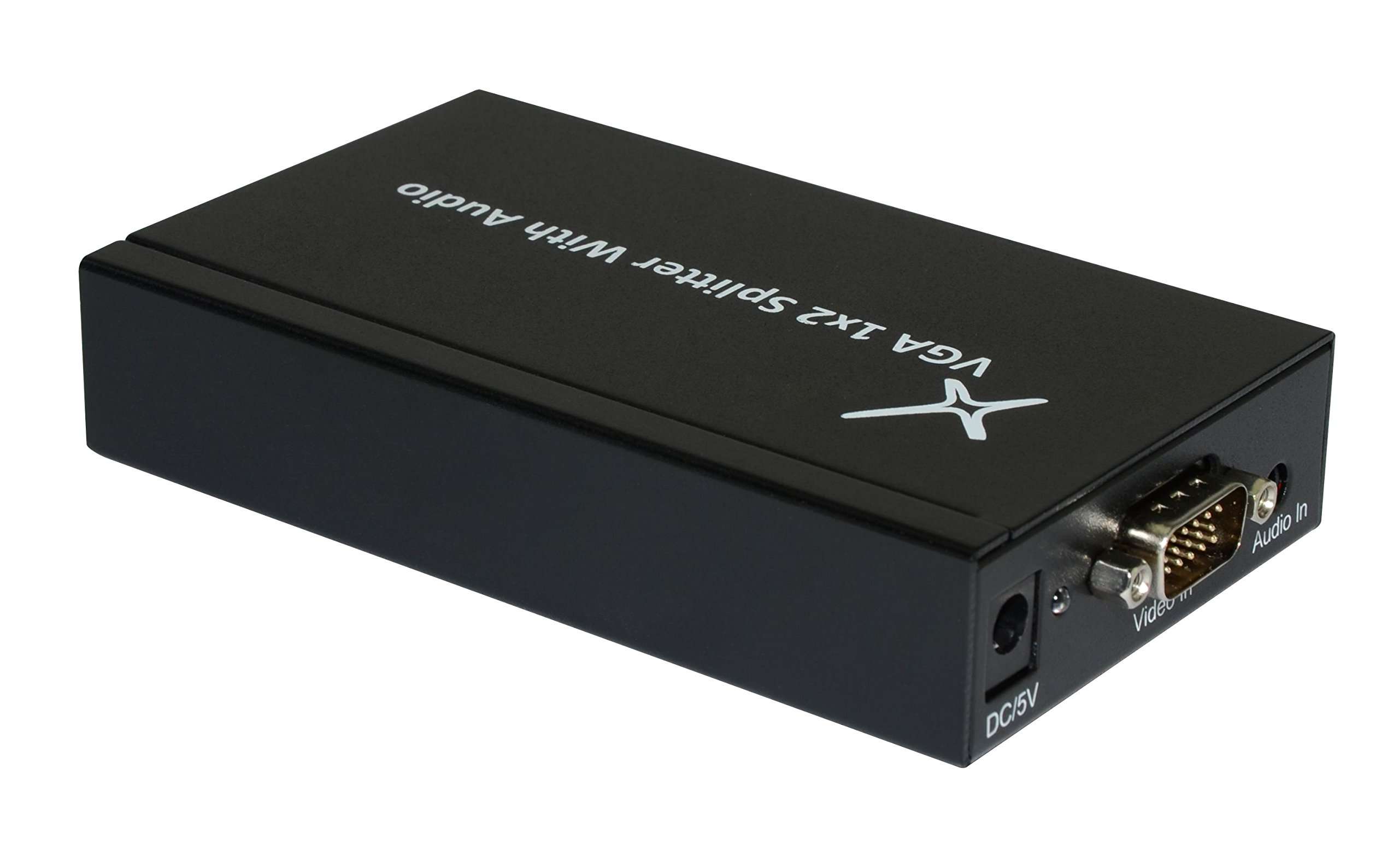 XtremPro VGA Splitter 1x2 Ports, 1 in 2 Out, 15 Pin W/ 3 Audio Ports, Resolution Up to 1920x1200 & 1080P, Amplifier Bandwidth to 500MHz for PC, TV Monitor Projector Screen Sharing - Black (41138) 4