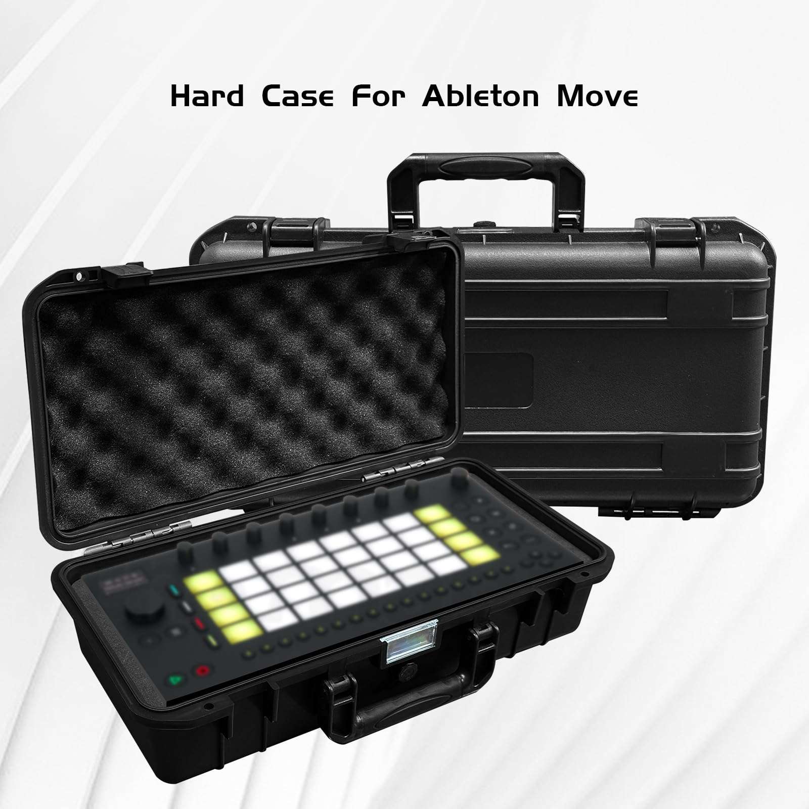 Hard Shell MIDI Controller Case for Ableton Move, Hard Shell Carrying Storage Case Equipped with Comfort Handle with Customizable Foam 5