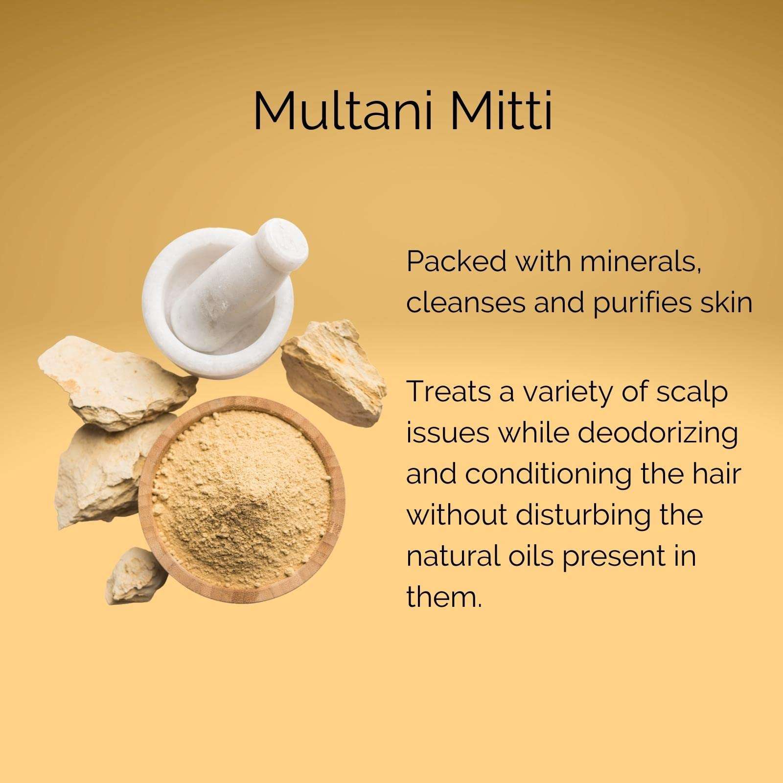 MZ Pure n Natural Multani Mitti/Fullers Earth (Bentonite Clay) Powder For Face Pack, Skin Whitening and Hair Growth For Men n Women 250g 4