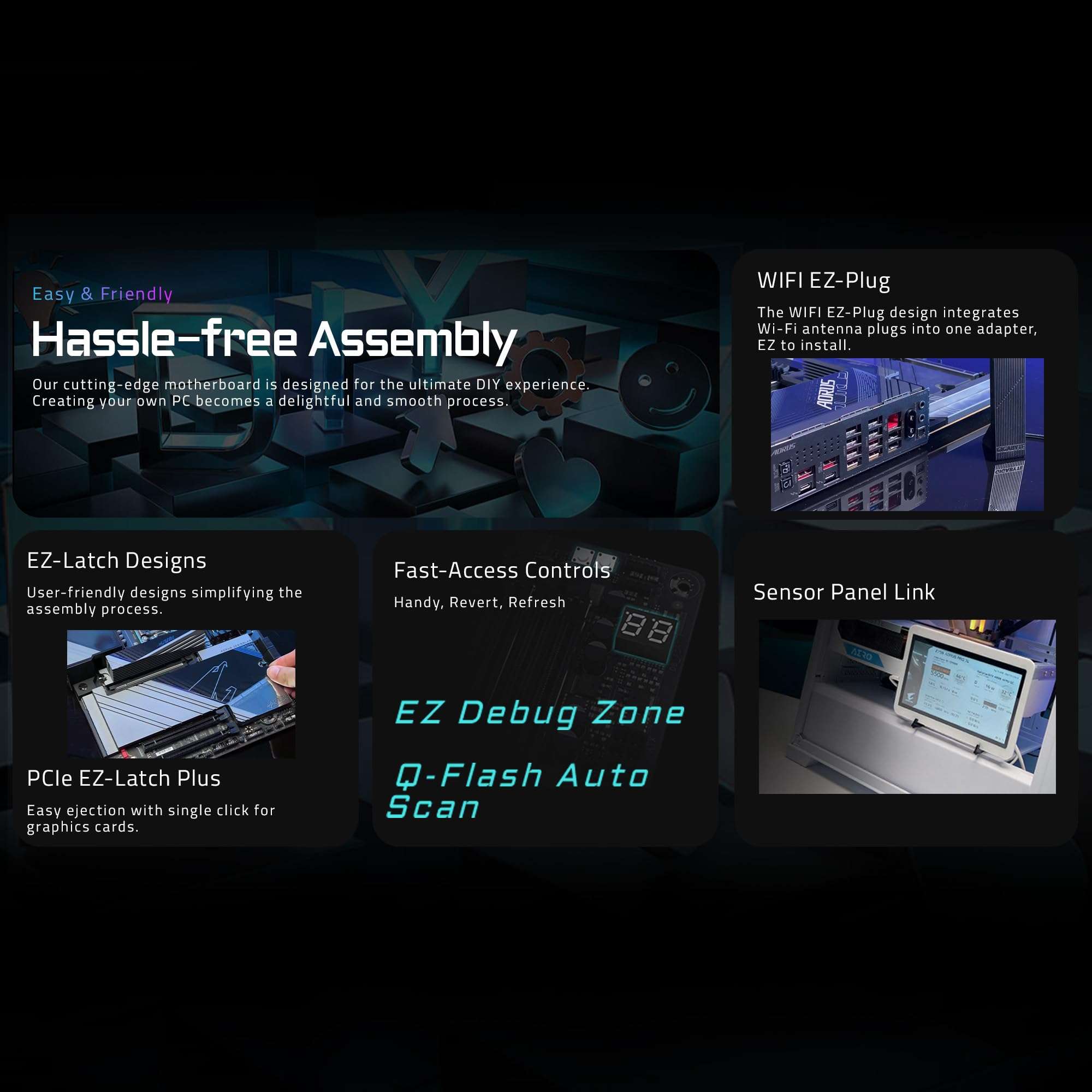 GIGABYTE X870E AORUS Xtreme AI TOP AMD AM5 LGA 1718 Motherboard, E-ATX, DDR5, 4X M.2, PCIe 5.0, USB4, WIFI7, 10GbE LAN, EZ-Latch, 5-Year Warranty 6