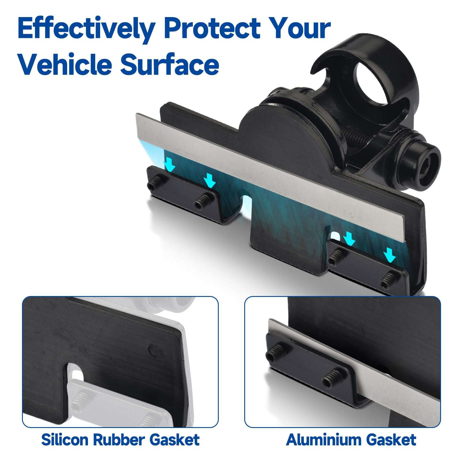 Bingfu Vehicle Antenna Lip Mount Bracket with 20ft RG58 Coaxial Cable - UHF PL259 Male to SO239 Female Bulkhead Connector for Car, Truck, SUV Ham/Amateur Radio Secure Installation 2