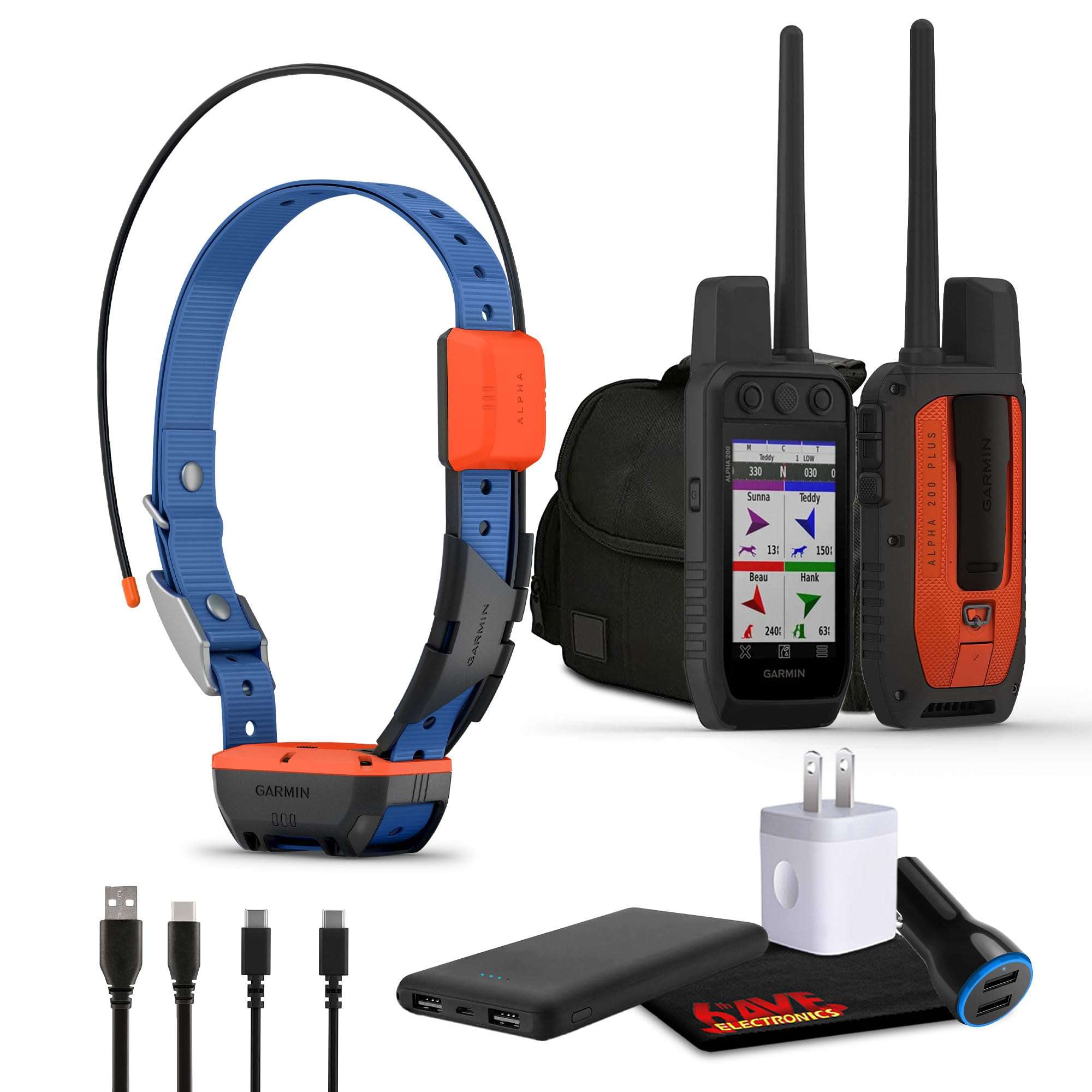 Garmin Alpha 200 Plus Dog Tracking and Training GPS Handheld + T20 Tracking Collar for Dogs Bundle with Field Bag and More Accessories Field Bag