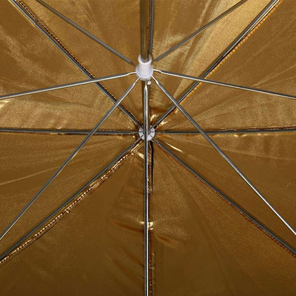 in Stock Wholesale 33" 83cm Photo Studio Flash Light Reflector Reflective Black Gold Golden Photography Umbrella 2