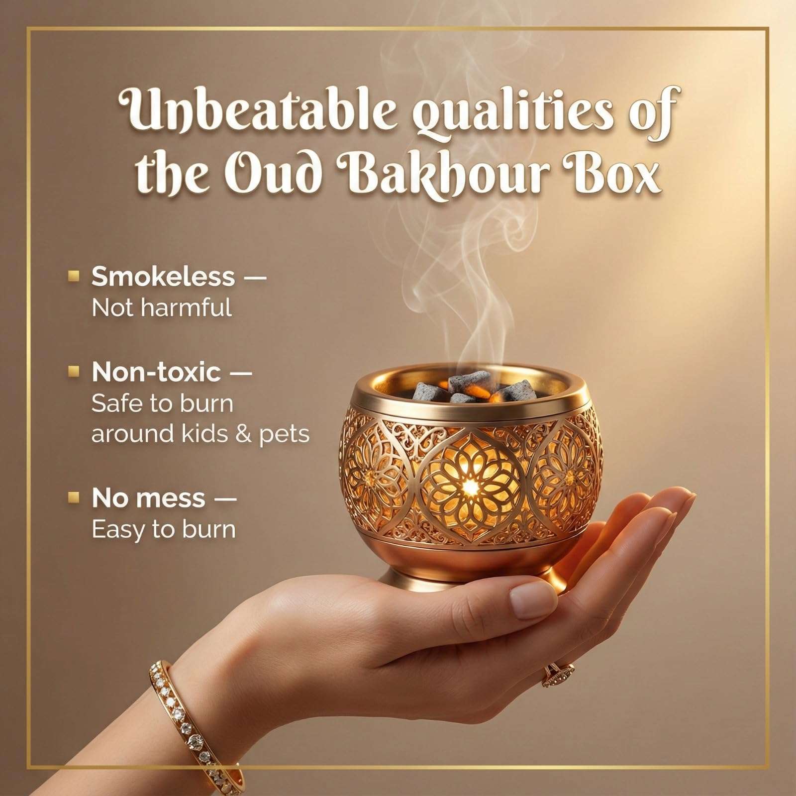 Al Oud Abiyad Bakhoor – White Floral & Oud Arabic Incense – 50g | Long-Lasting Fragrance for Home, Office & Prayer | Premium Oriental Bakhoor for Electric & Charcoal Burners 4