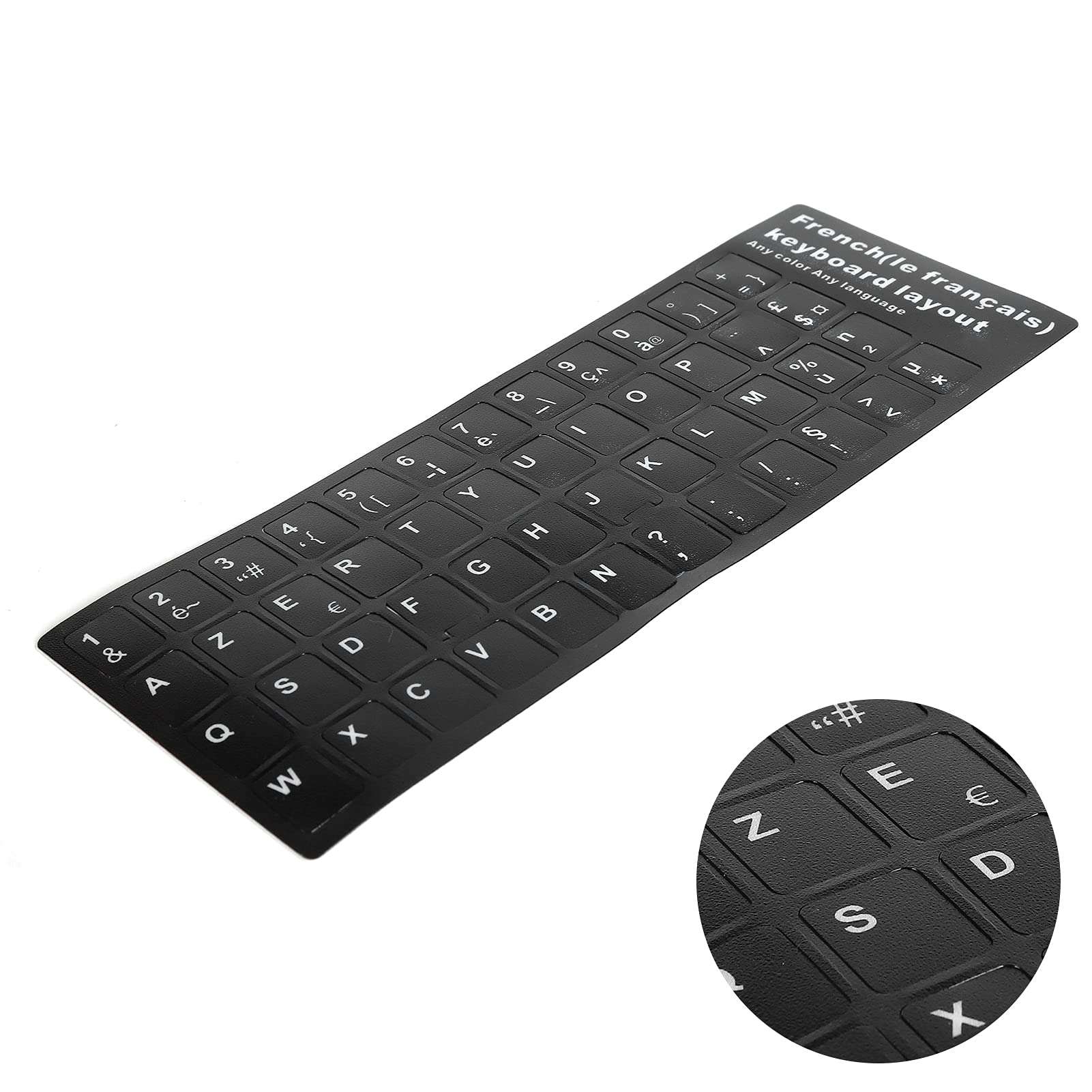 French Replacement Keyboard Sticker, Unique Coating Wear Resistant Computer Keyboard Sticker Waterproof for School Office for Home Travel 5