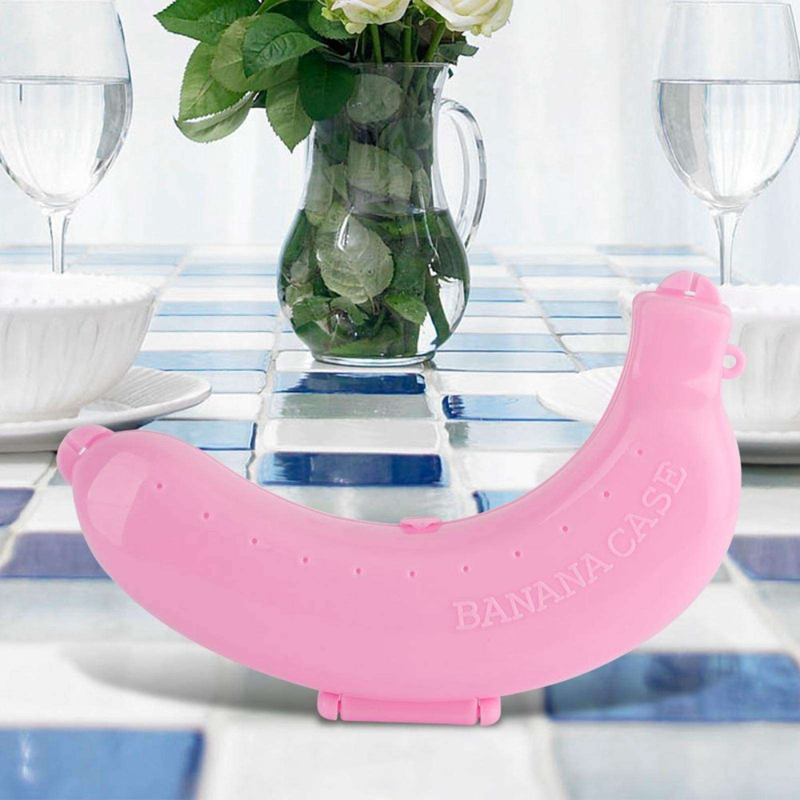 Fdit Cute 3 Colors Fruit Banana Protector Box Holder Case Lunch Container Storage New() 6
