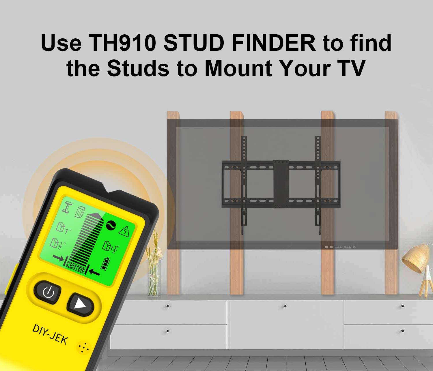 Stud Finder Wall Scanner, 5 in 1 Upgraded Electronic Stud Sensor Wall Detector Center Finding with LCD Display for Five Scan Modes for Wood Stud/Metal/Live AC Wire/Deep Detecting 5