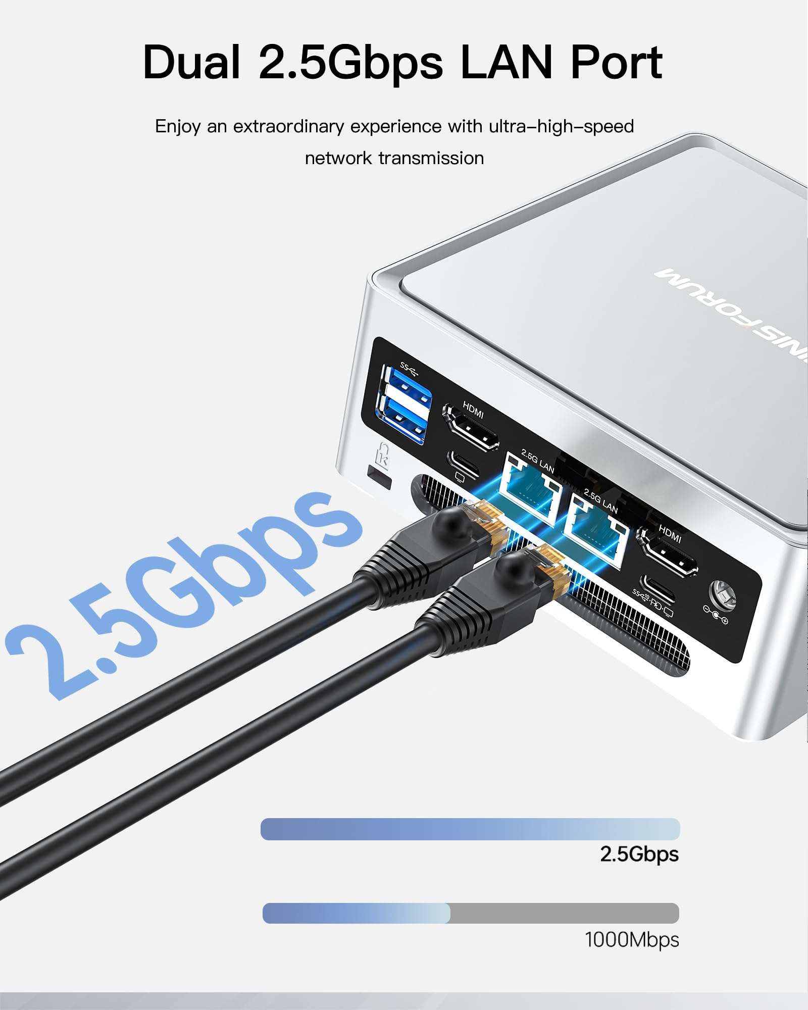 MINSFORUM Mini PC NAB9 Intel Core i9-12900HK 14 Cores/20 Threads,up to 5.0GHz 32GB RAM 1TB PCIe4.0 SSD,Dual 2.5 G RJ45 LAN Mini Computer,2 x HDMI/USB-C(4K@60Hz),7X USB Ports, WiFi 6, BT5.2 3