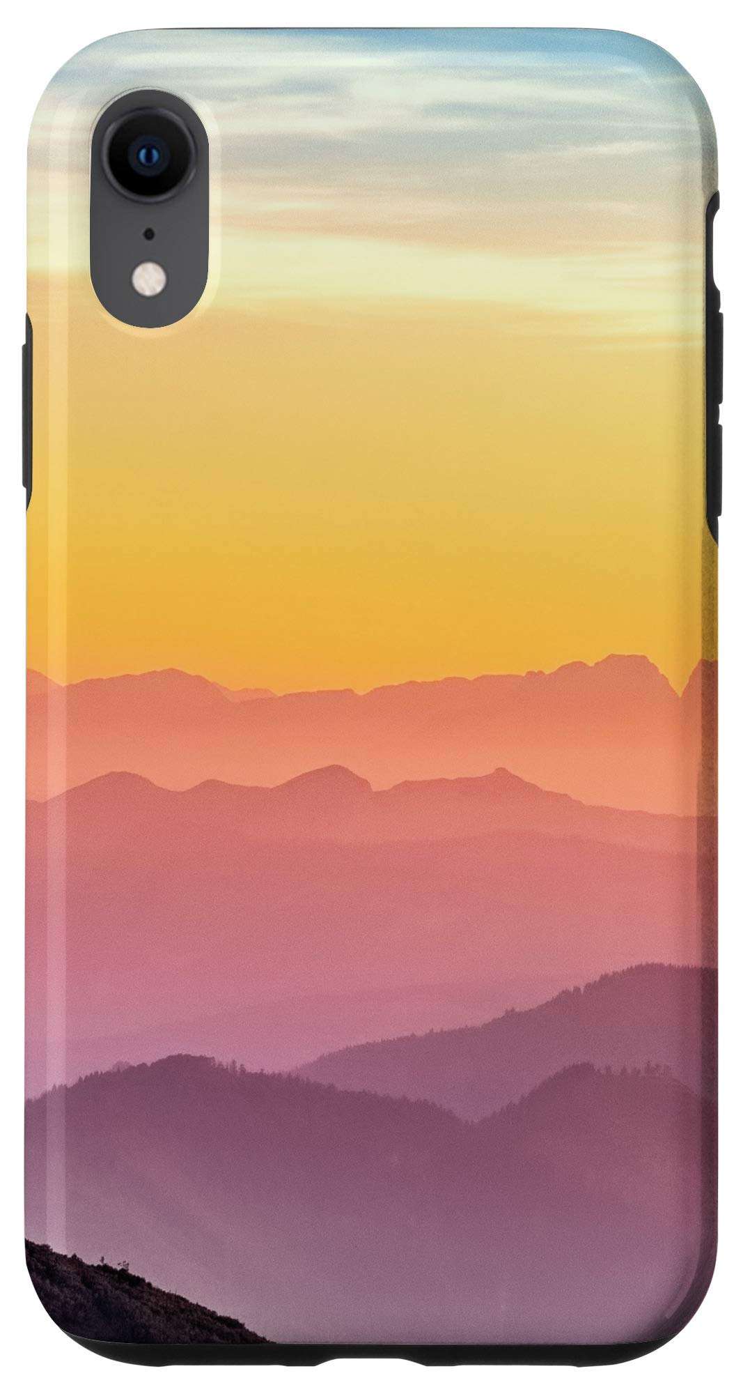 iPhone XR Colorful Landscape Scenery Of Sunset Sky And Mountains Case 1
