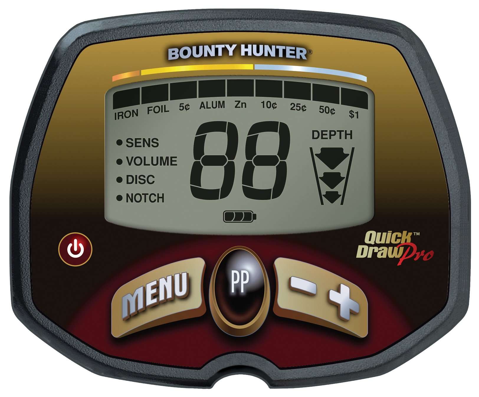 Bounty Hunter Quick Draw Pro Metal Detector with Target ID, Depth Indicator, and Pinpoint Mode – Lightweight Design for Coins, Relics, and Jewelry Detection 3
