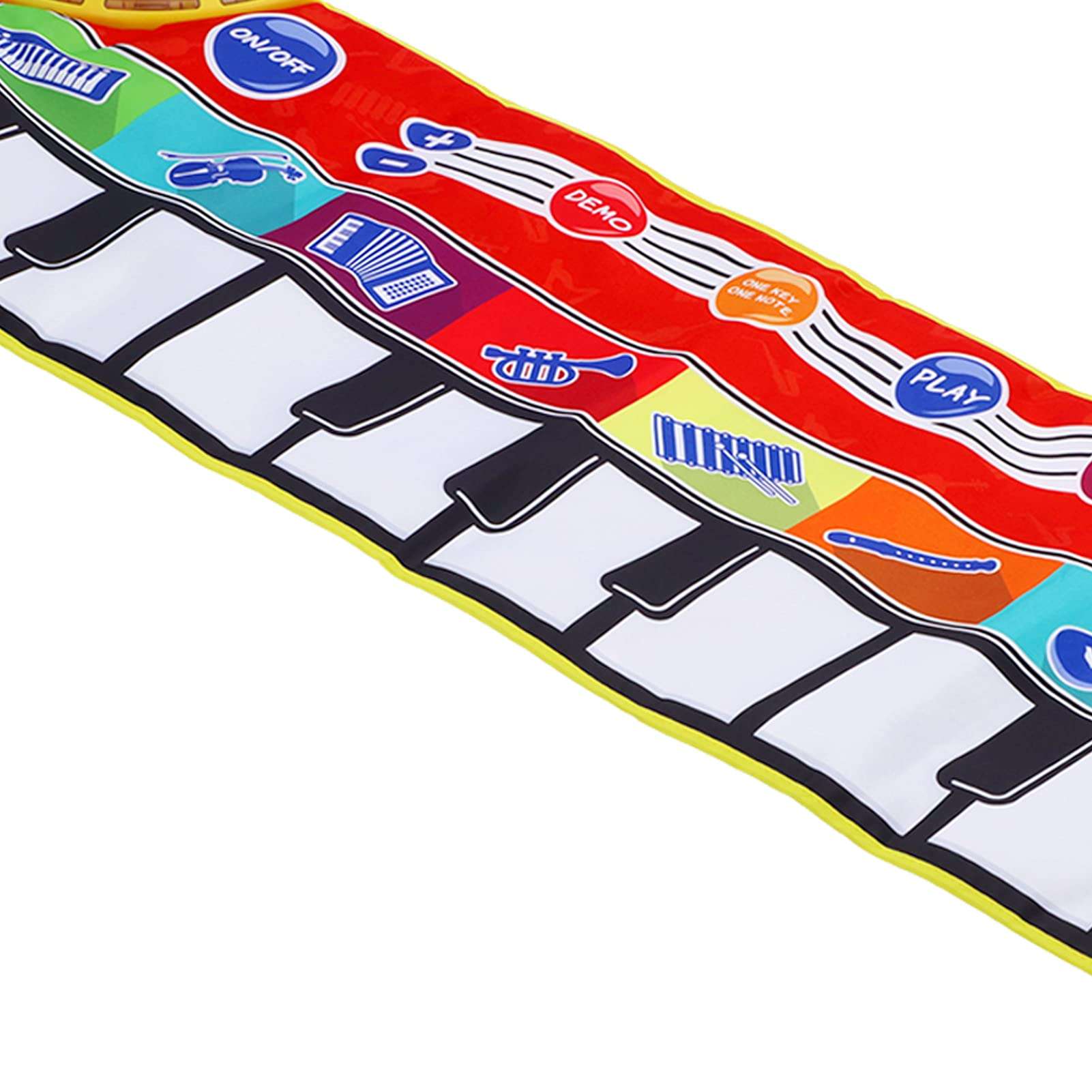 Zerodis Children Musical Keyboard Piano Mat, Electronic Music Play Blanket Dance Floor Mat Early Learning Education Toys for Toddler Boys Girls(110×36cm) 6