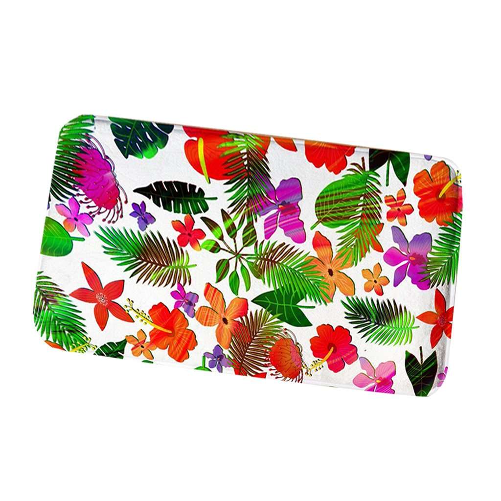 Elegant Essence Kitchen Floor Mat Comfort Anti Slip Flannel Indoor Bahroom Rug Flower 2 6