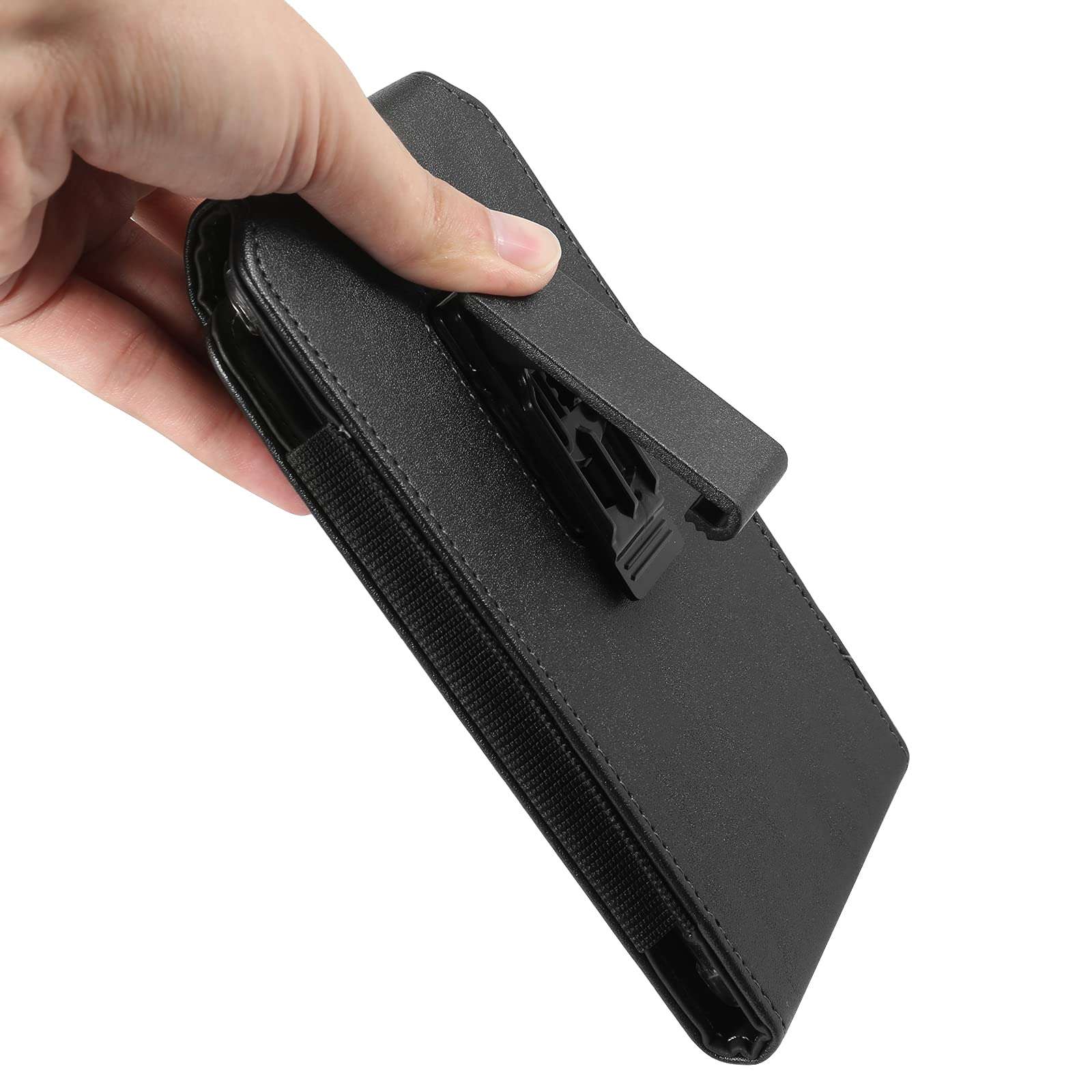 Large Cell Phone Holster Holder PU Leather Swivel Belt Clip Case Pouch for Samsung Galaxy S24 Ultra S23 Ulta Note20 Ultra A04s A35 A14 A33 A34 A15 A54 Google Pixel 8 Pro 7 Pro OnePlus Nord N200 6