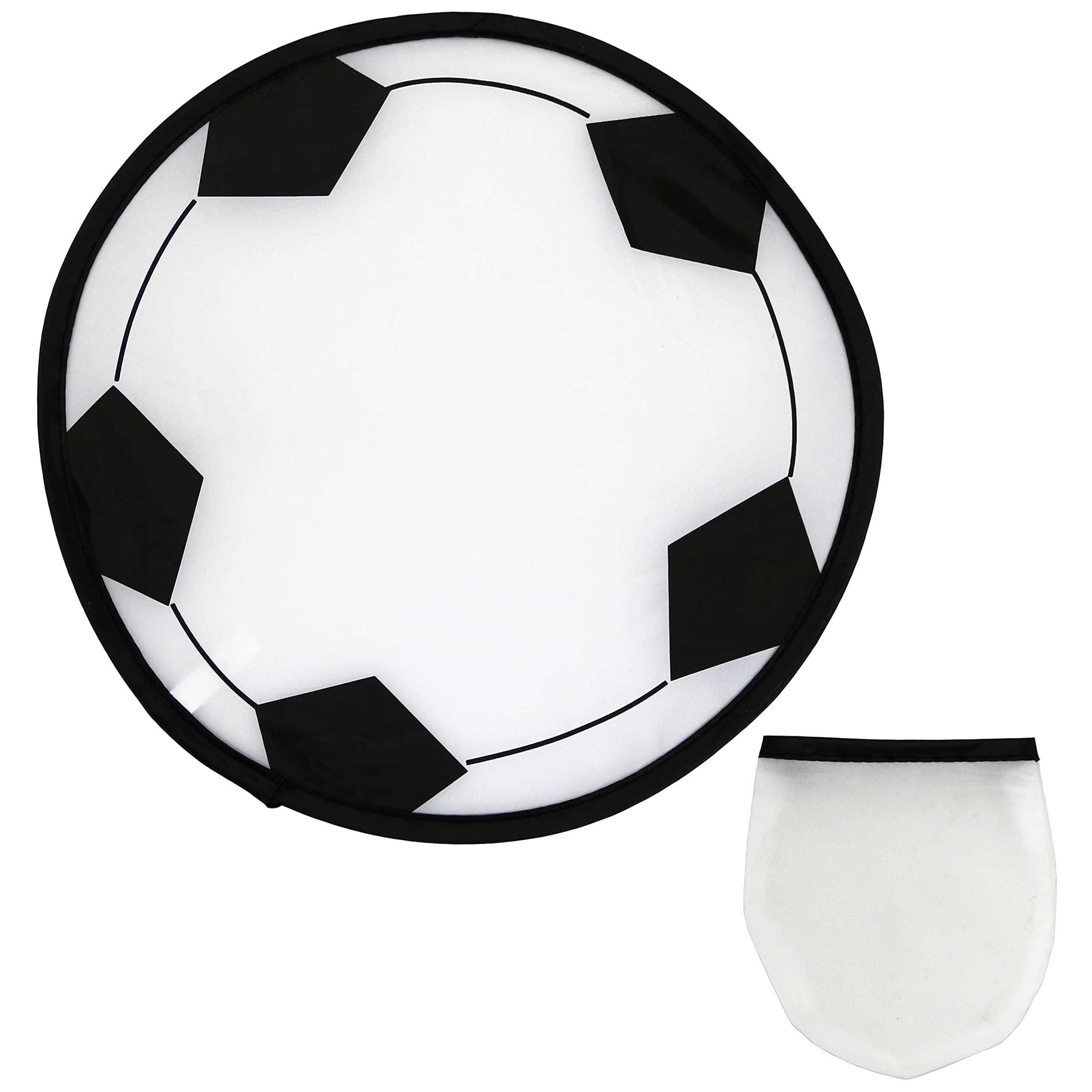 Iconikal Foldable Flying Pocket Disk, Soccer Futbol, 10.5-Inch, 10-Pack 2