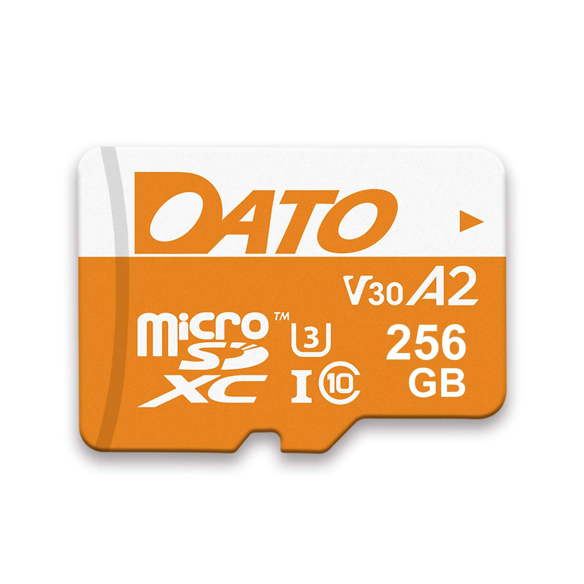 DATO 256GB Advance Plus microSDXC Memory Card w/Adapter, UHS-I, C10, U3, V30, A2, 4K UHD, Up to 160/150 MB/s, for Mobile Phones, Tablets, Gaming Consoles, Cameras, Drones, and Professional Equipment 1