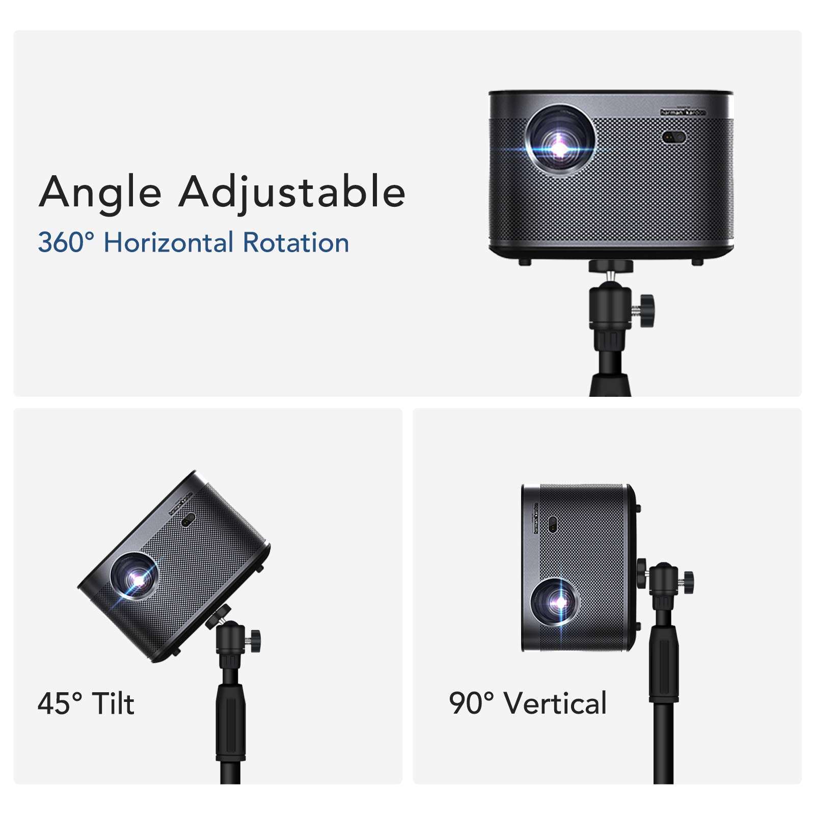 Projector Tripod Stand Drsn Portable Tripod Adjustable Height 27" to 49" 360°Swivel Pivot Ball Head Floor Stand Holder for Small Camera Webcam Microphone Projector GoPro 3