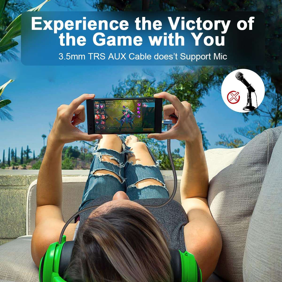 EMK 90 Degree Aux Cable 3.5 mm Auxiliary Cord Male to Male Stereo Aux Cable for Car 24K Gold Plated Hi-Fi Sound Quality Nylon Braided for Laptop Phone Tablet MP3 Player Stereo Speaker (50ft/15m) 6