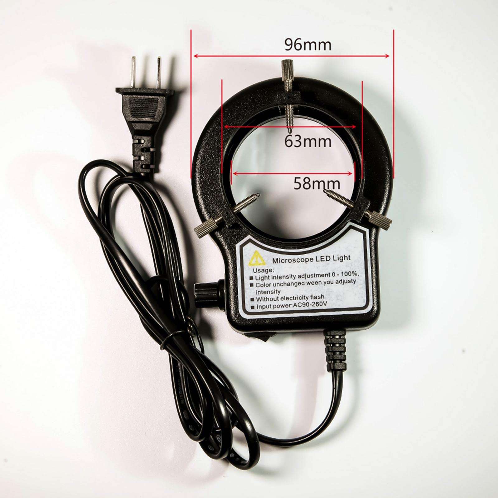 CALANDIS Microscope Camera 32 Led Ring Light Lamp Adjustable 110 V Accessories Us 4