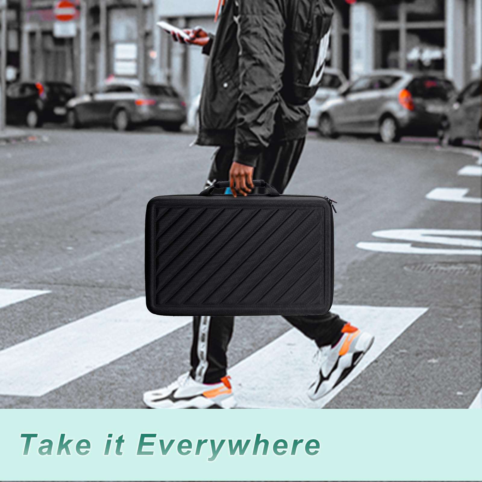 XANAD Black Case for Pioneer DJ DDJ-FLX4 2-deck or Hercules DJControl Inpulse 300 MK2 DJ Controller - Protective Carrying Storage Bag 6