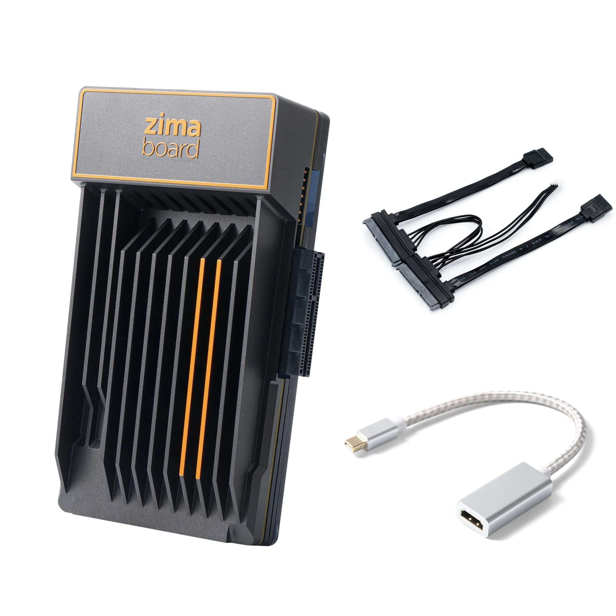 zimaboard Single Board Server Starter Kit 832 + MiniDP to HDMI + SATA Y-Cable 1