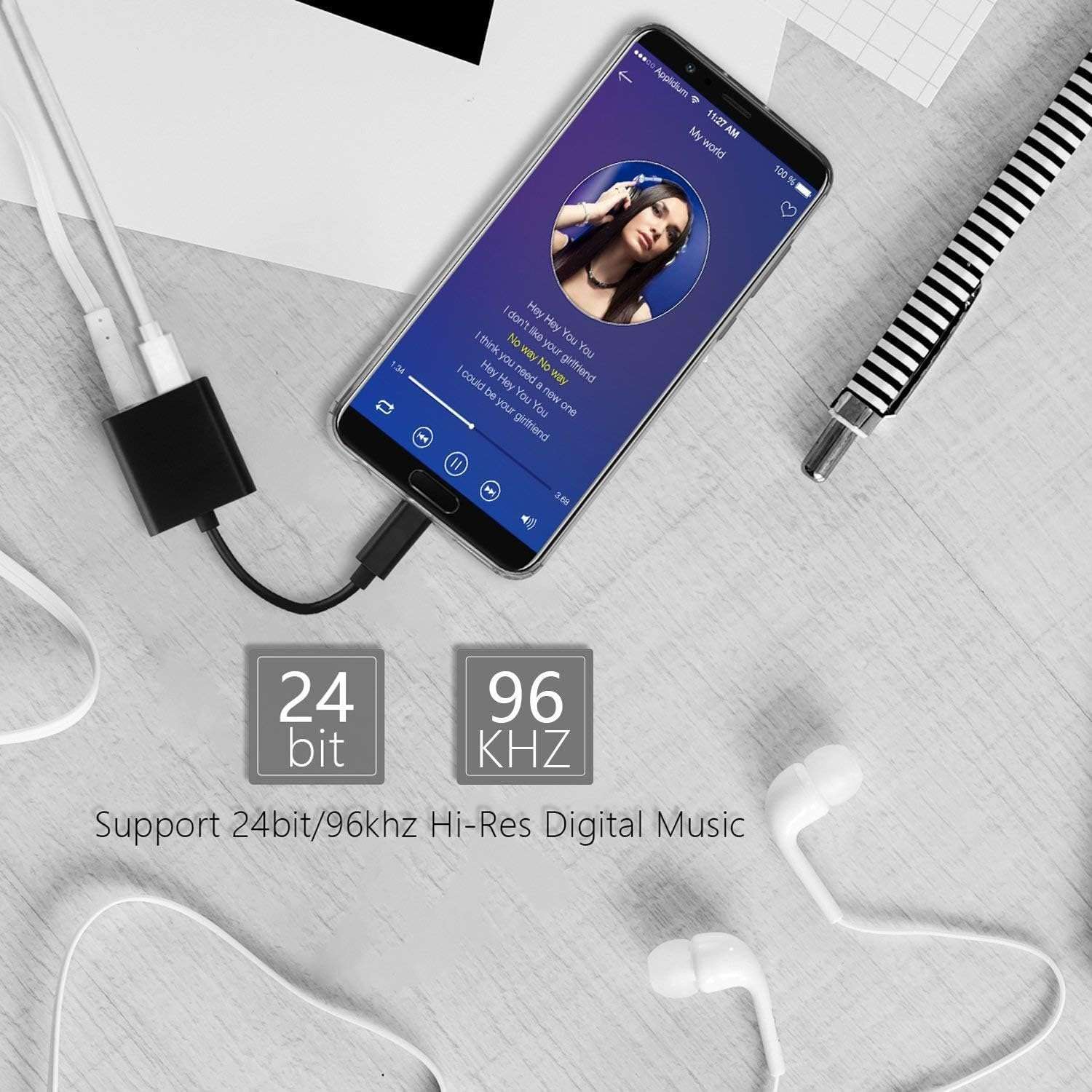 USB C Splitter for iPhone 15, Dual USB C Audio and Charge Adapter 60W Fast Charge Fit with iPhone 15 Pro Max Plus, Galaxy S23 S22 Ultra/S21/Note 20, Google Pixel 7 6 Pro 5, i-Pad Pro (Not for Data) 6