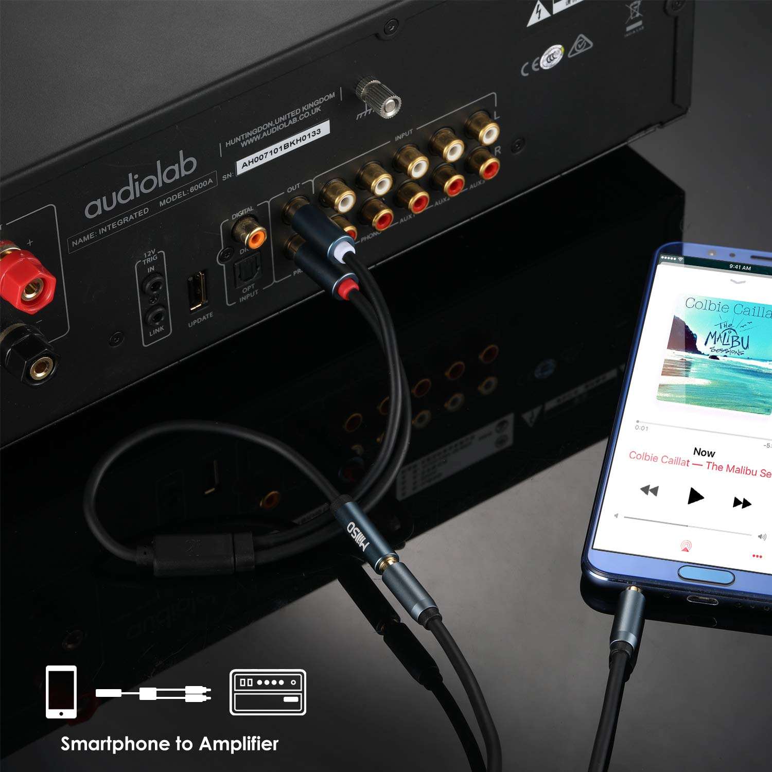 MillSO RCA to 3.5mm Female Adapter 3.5mm Female to 2 RCA Male Stereo Audio Cable TRS 1/8 Aux to Dual RCA Male Cable for Smartphone, Tablet, MP3, Speaker, Home Theater, Receiver, Mixer - 12 inch 3