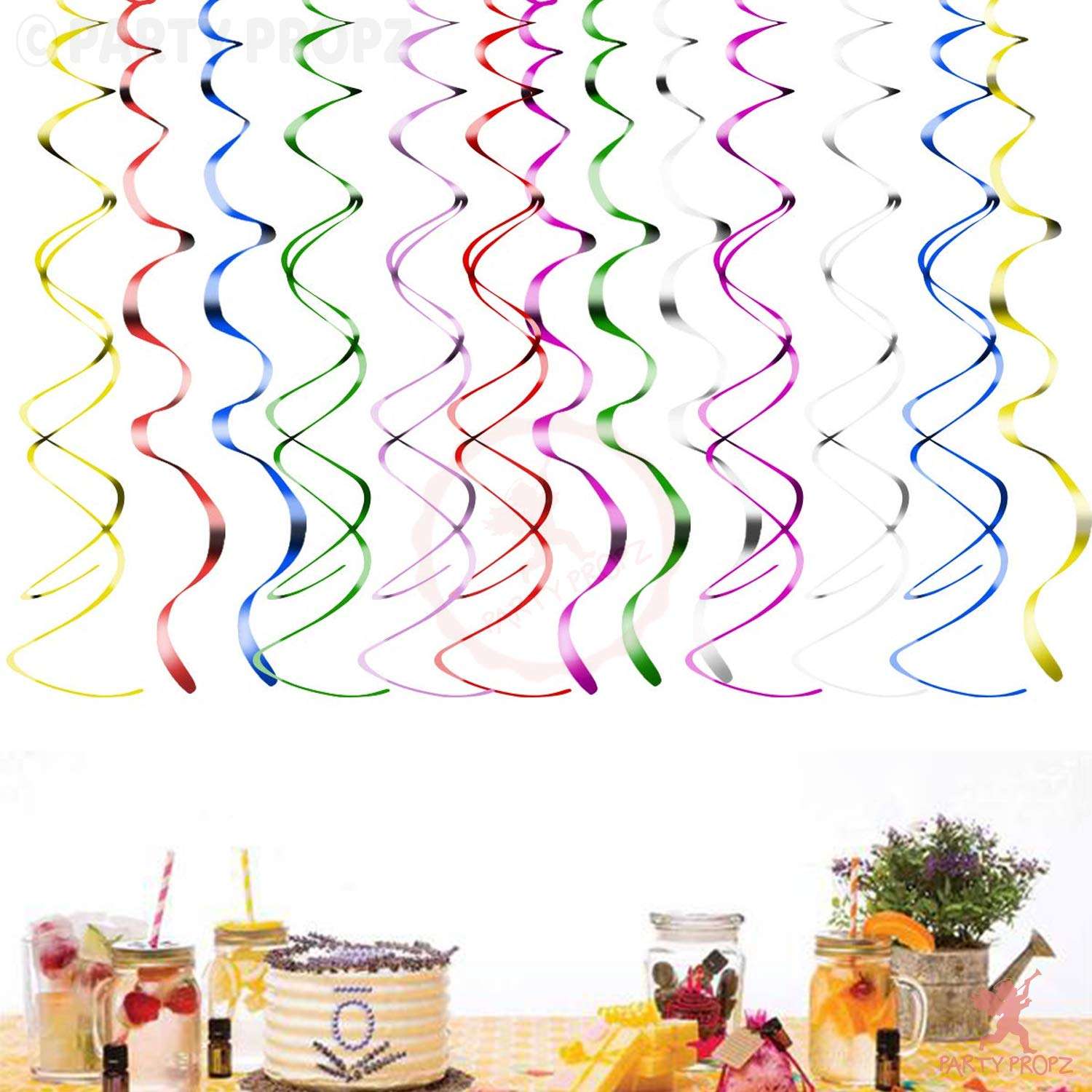 Party Propz Multicolour Swirls for Decorations/Birthday Parties (Set of 12) 5