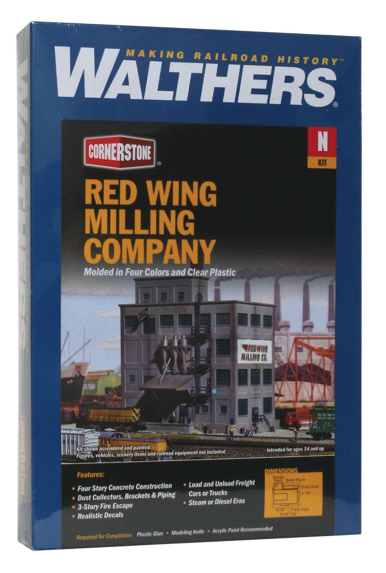 Walthers Red Wing Milling Kit, 6-5/8 X 4-7/8" 16.5 x 12cm, Multi, (933-3212) 3