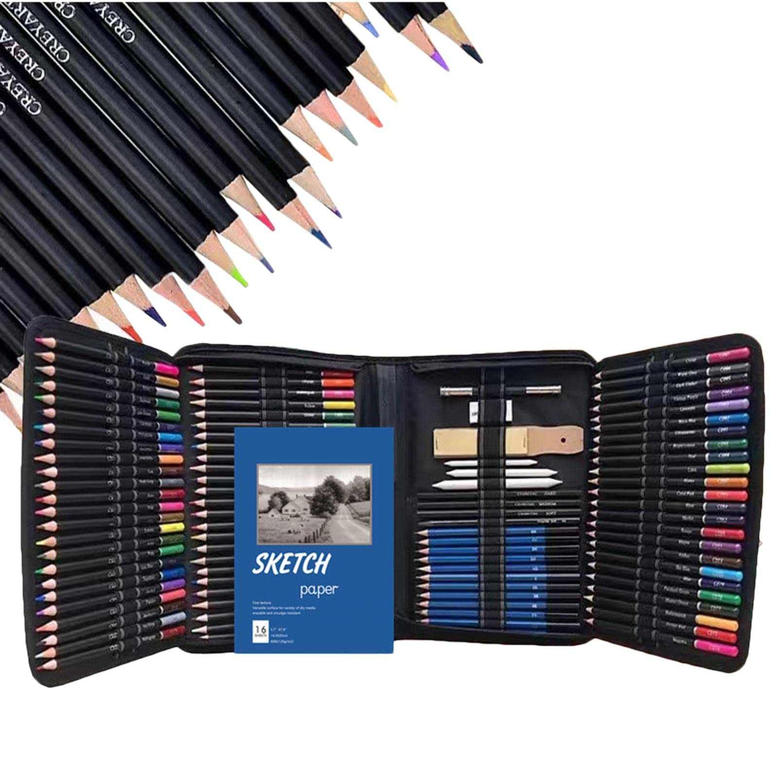 MYADDICTION 145Pcs Premium Oil Colored Pencils Set Drawing Painting Sketching Pencil Crafts | Art Supplies | Drawing & Lettering Supplies | Art Pencils & Charcoal 5