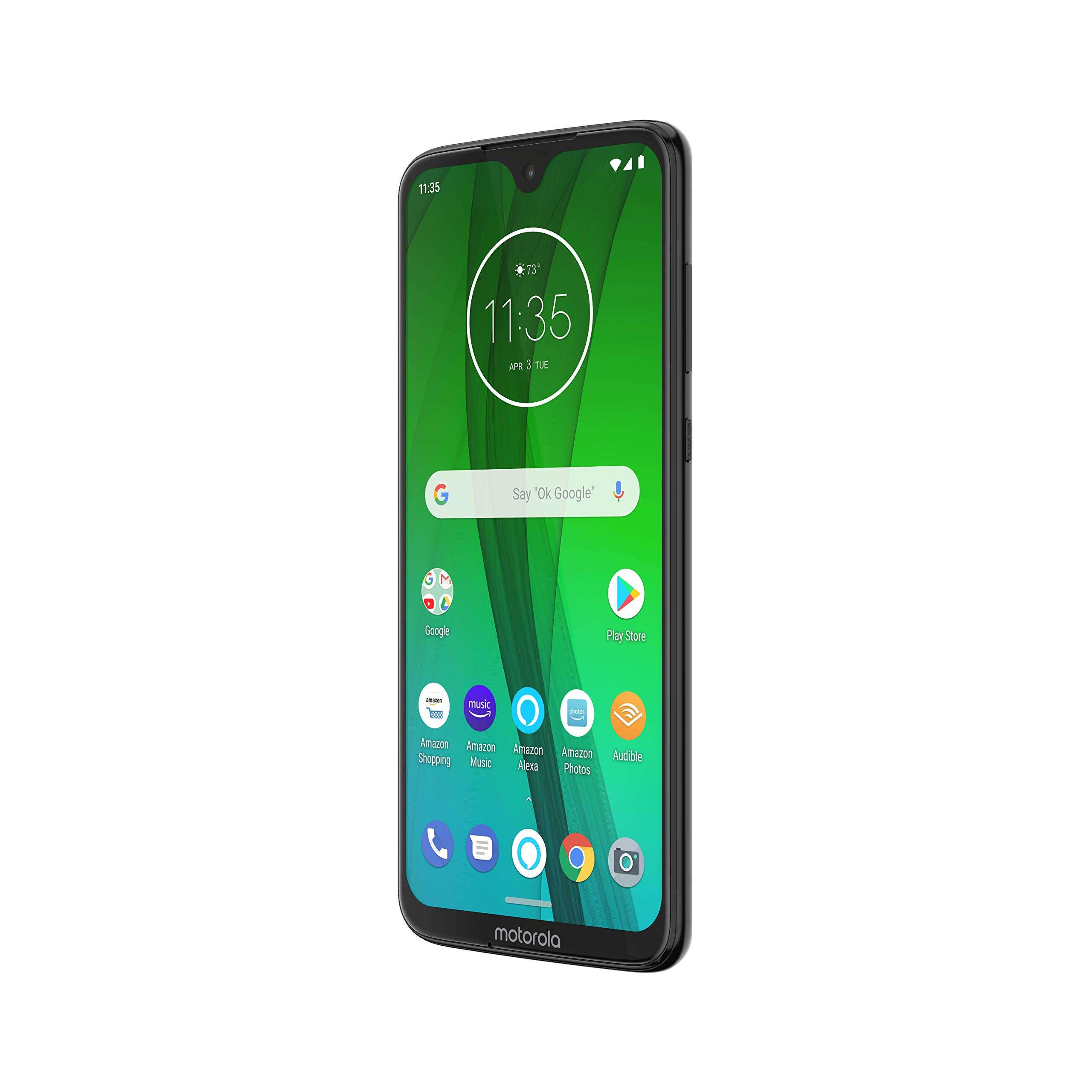Moto G7 with Alexa Hands-Free – Unlocked – 64 GB – Ceramic Black (US Warranty) – Verizon, AT&T, T–Mobile, Sprint, Boost, Cricket, & Metro 2
