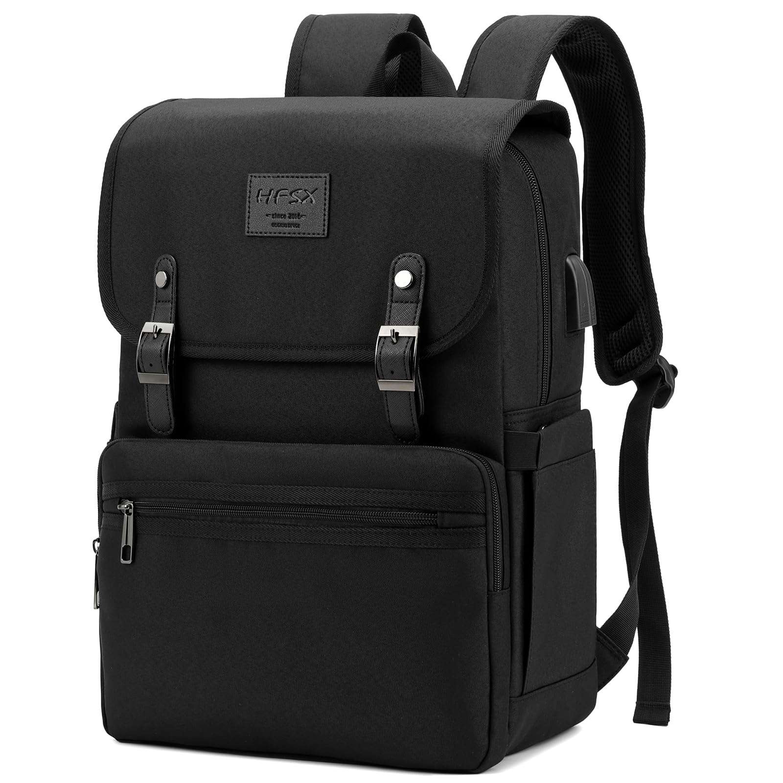 HFSX Anti Theft Laptop Backpack Men Women Vintage Backpack Bookbag College Backpacks Stylish Water Resistant Backpack Fits 15.6 Inch Laptop 1