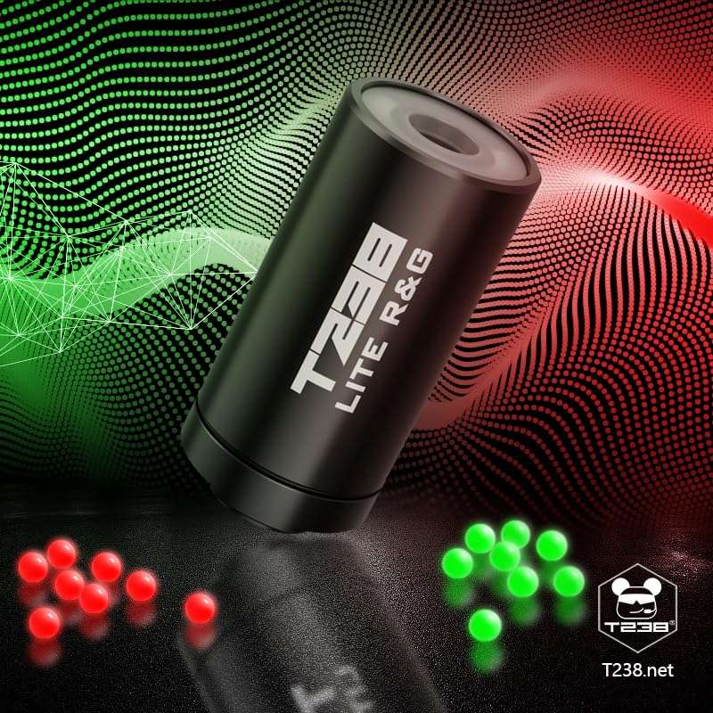 T238-LITE R&G Airsoft Tracer Unit, Spitfire Tactical Muzzle Flash Simulator for Airsoft Green Tracer BBS/Gel Balls with14mm CCW Threaded Interface 3